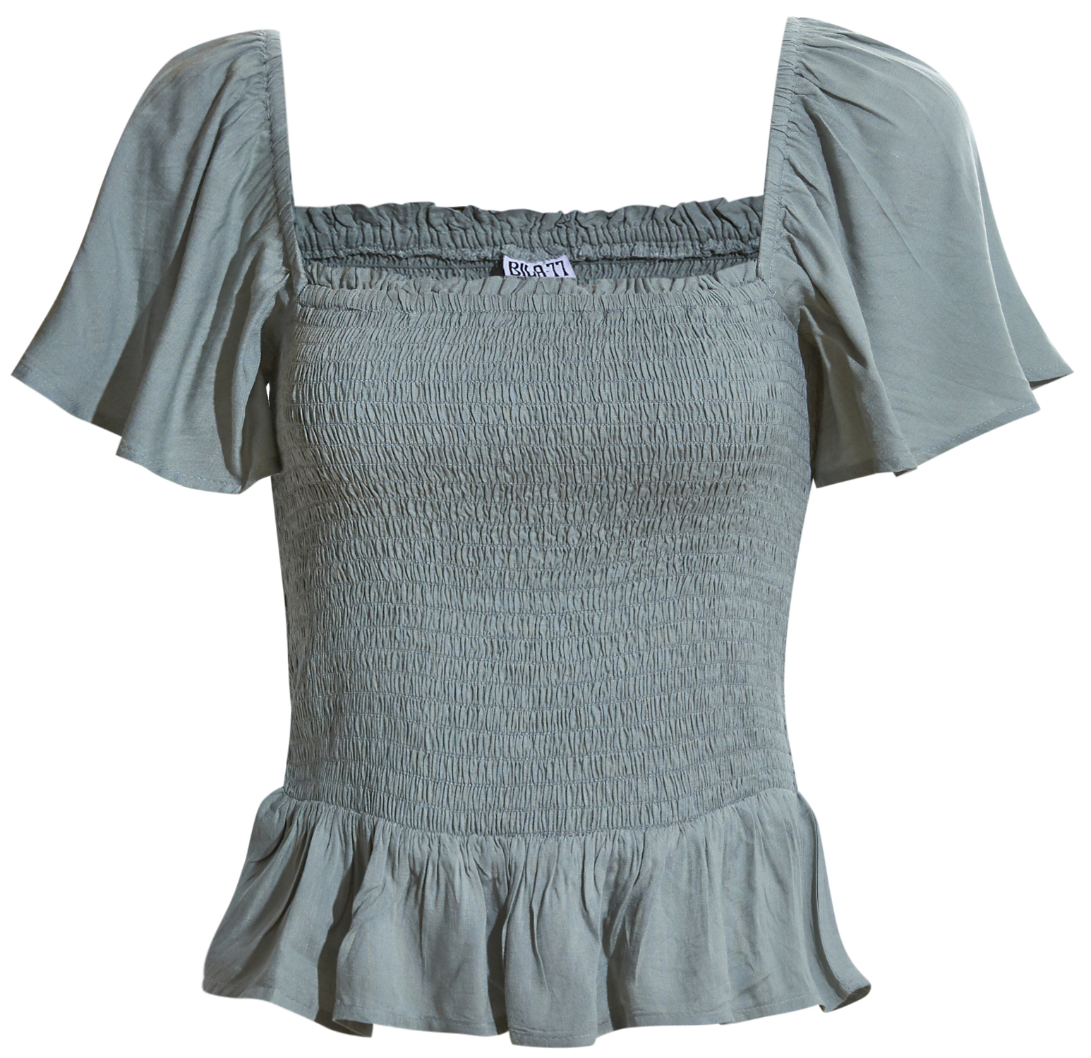 Smocked Peplum Top