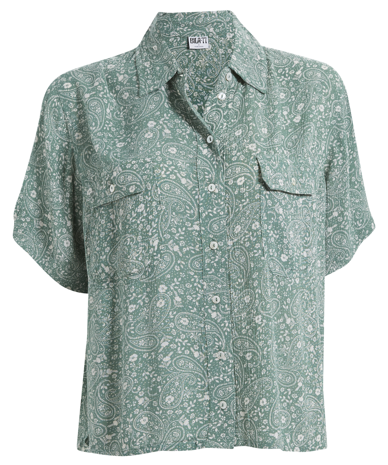 Button Front Floral Top