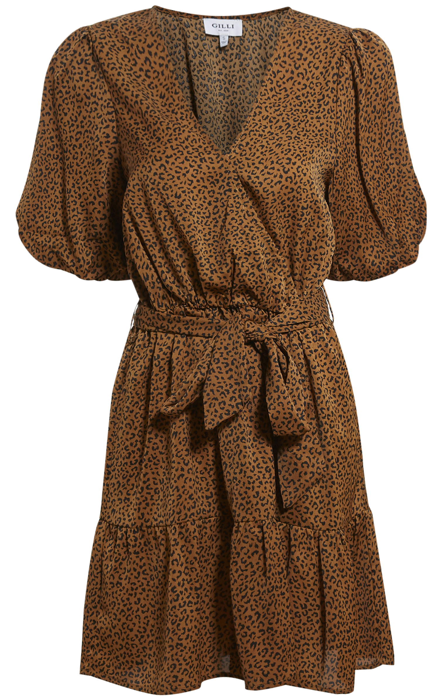 Surplice Animal Print Dress