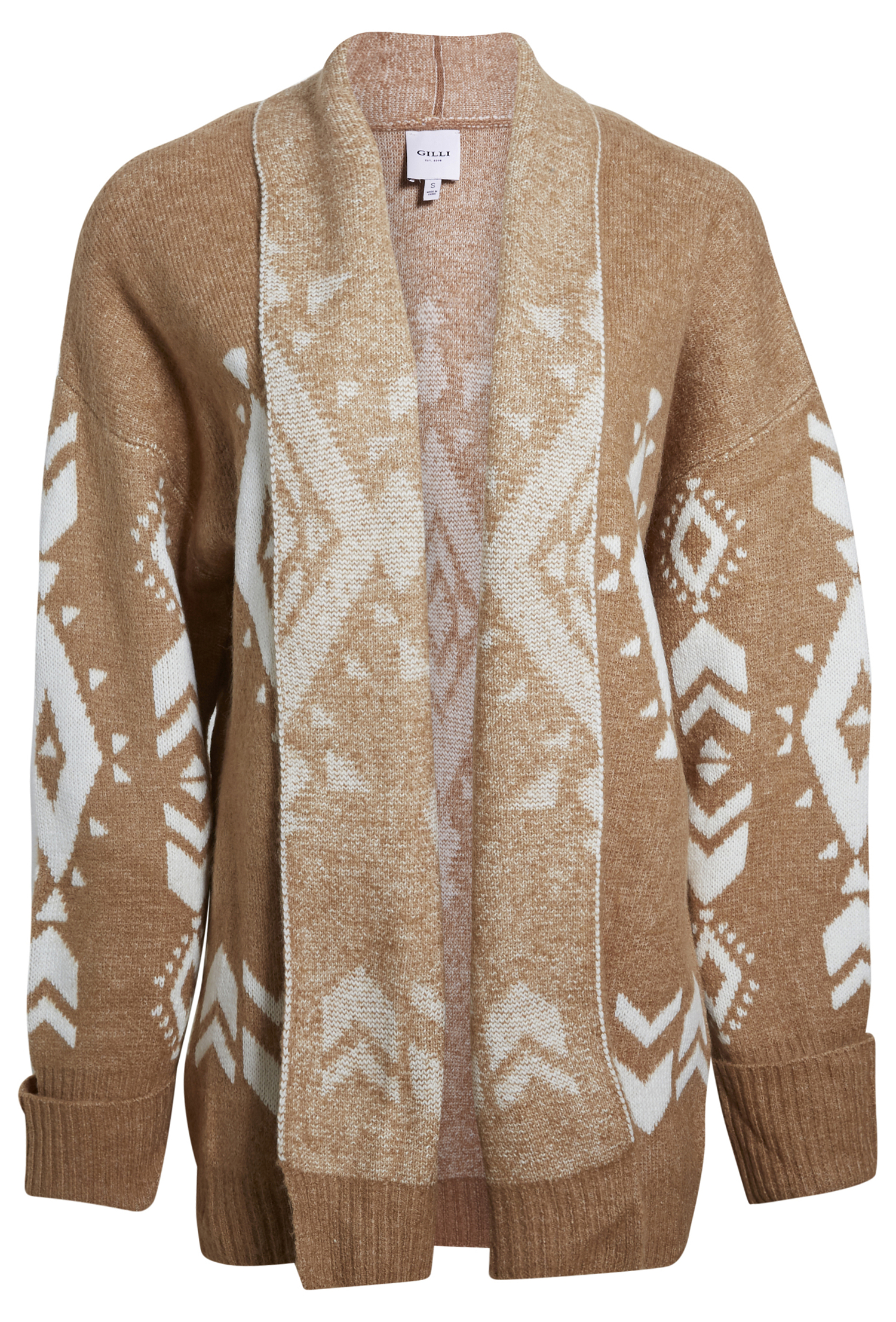 Printed Intarsia Cardigan