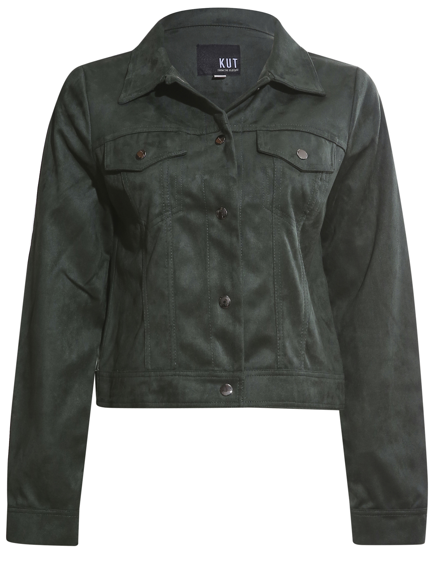 KUT from the Kloth Cropped Faux Suede Jacket