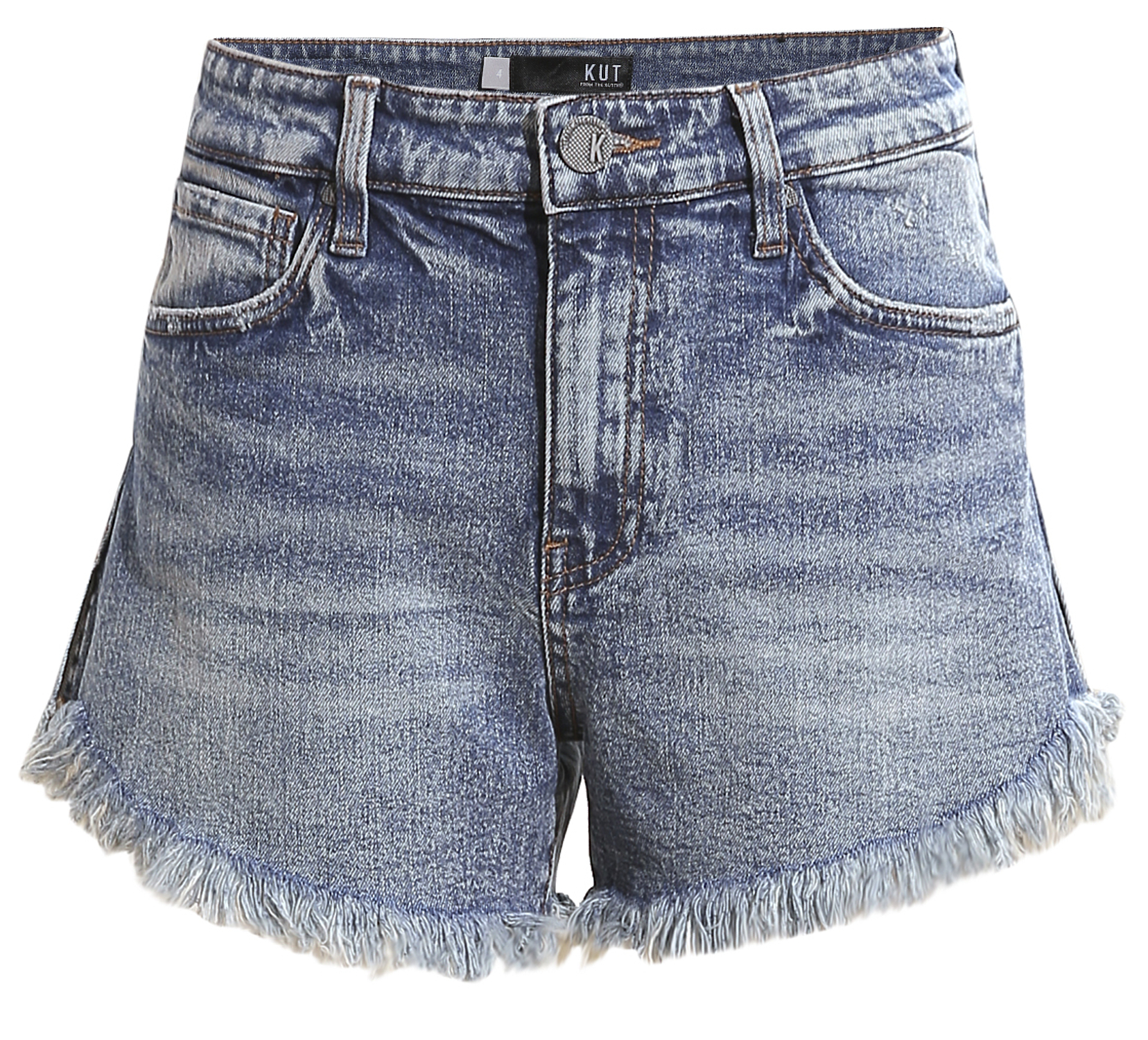 KUT from the Kloth High Rise Short with Frayed Hem