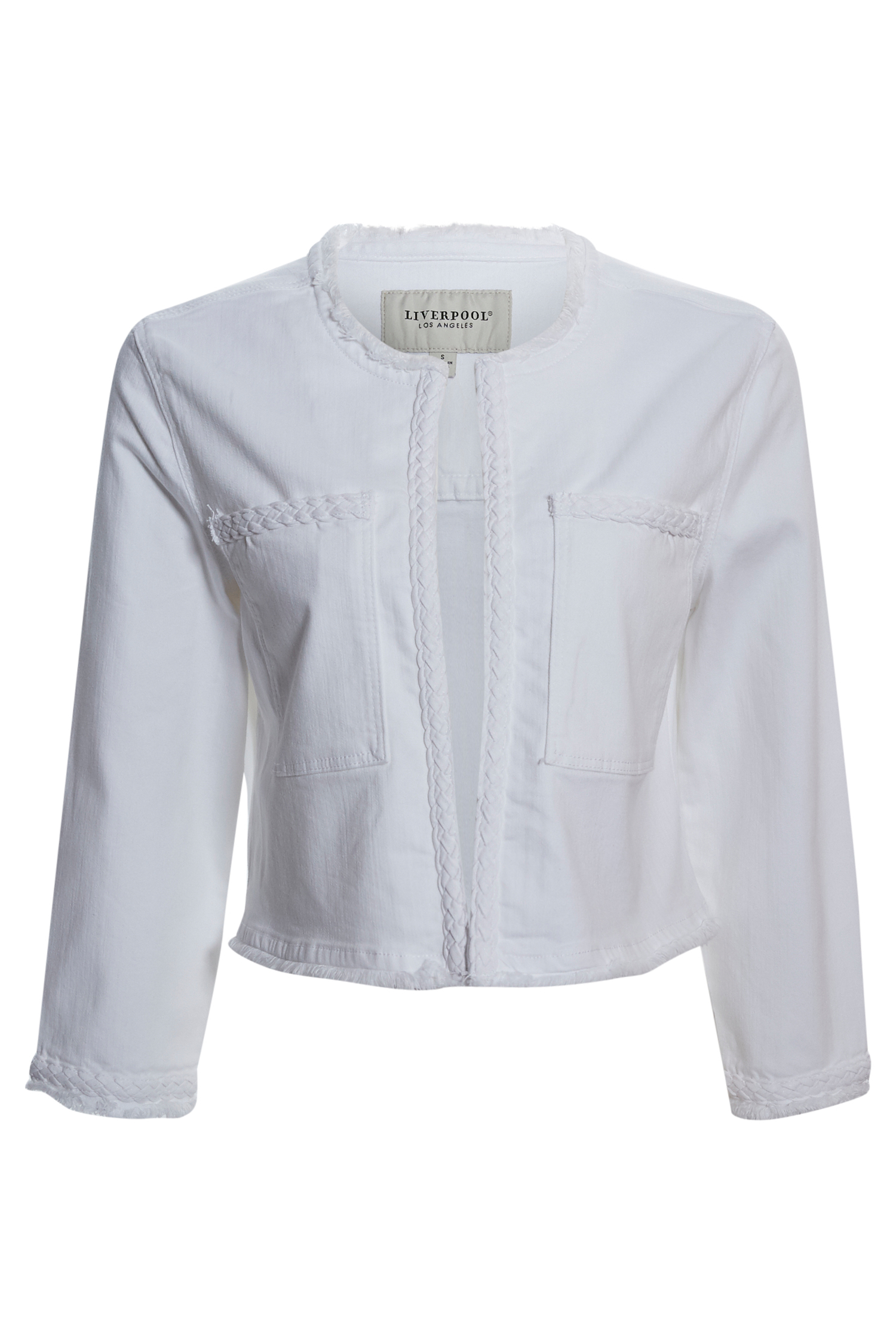 Liverpool Cropped Jacket With Braided Details
