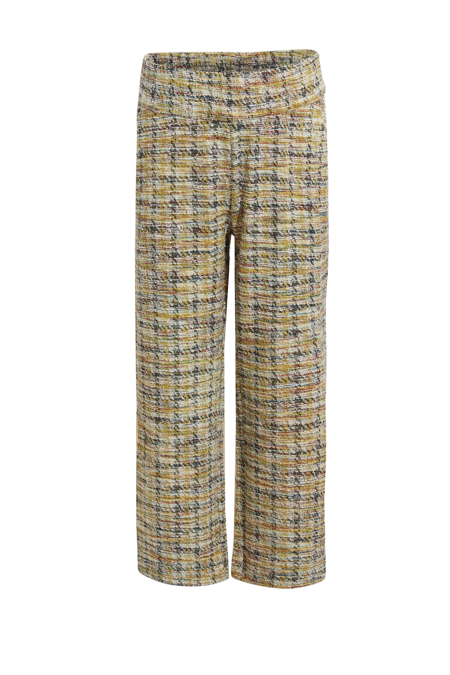 Liverpool Pull On Wide Leg Pants in Mustard Multi L DAILYLOOK