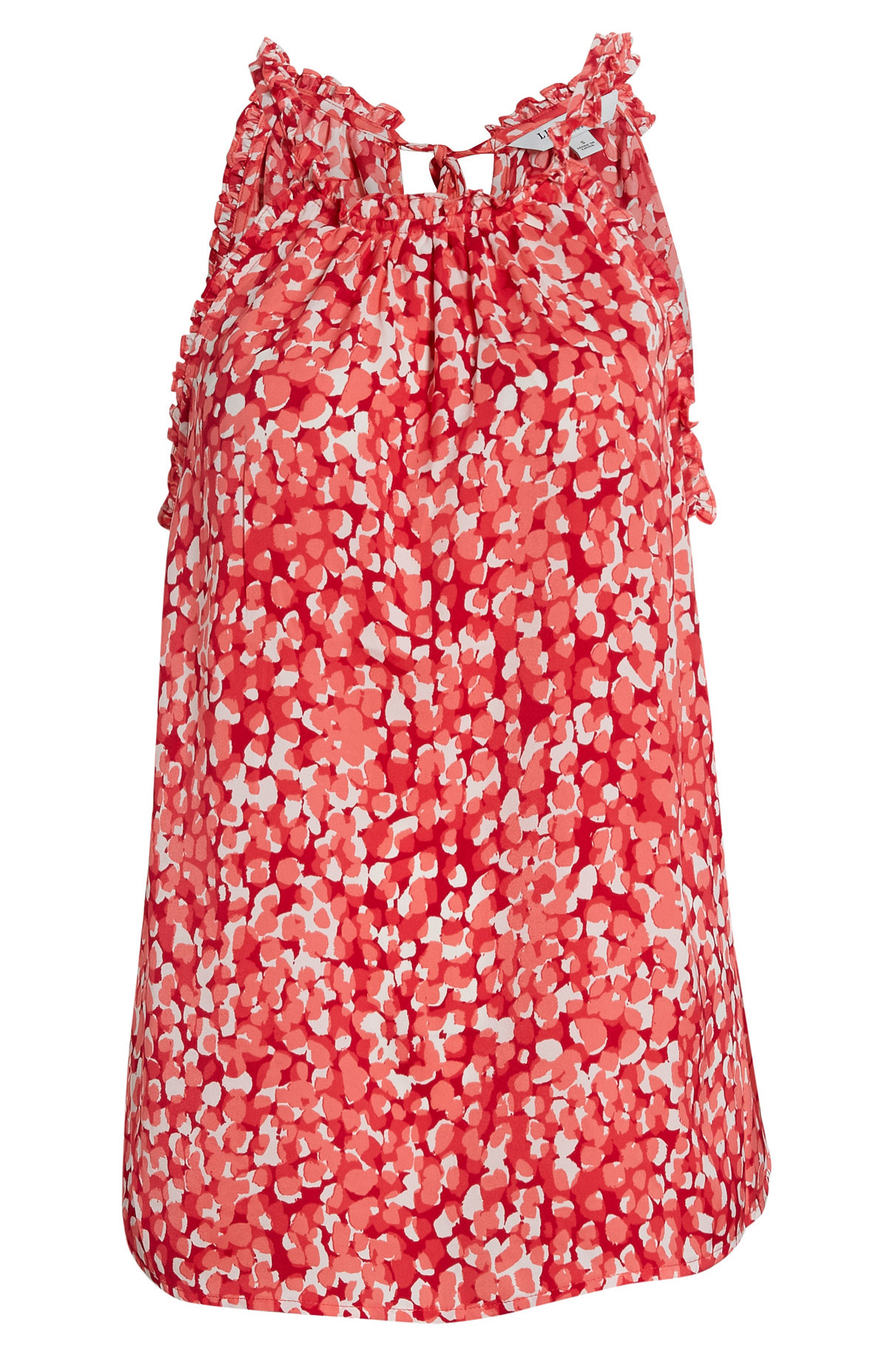 Liverpool Sleeveless Halter Top with Ruffles