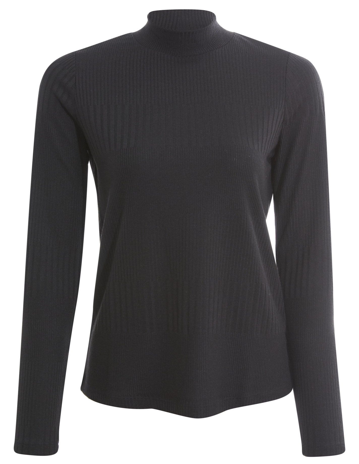 Liverpool Mock Neck Rib Knit Top