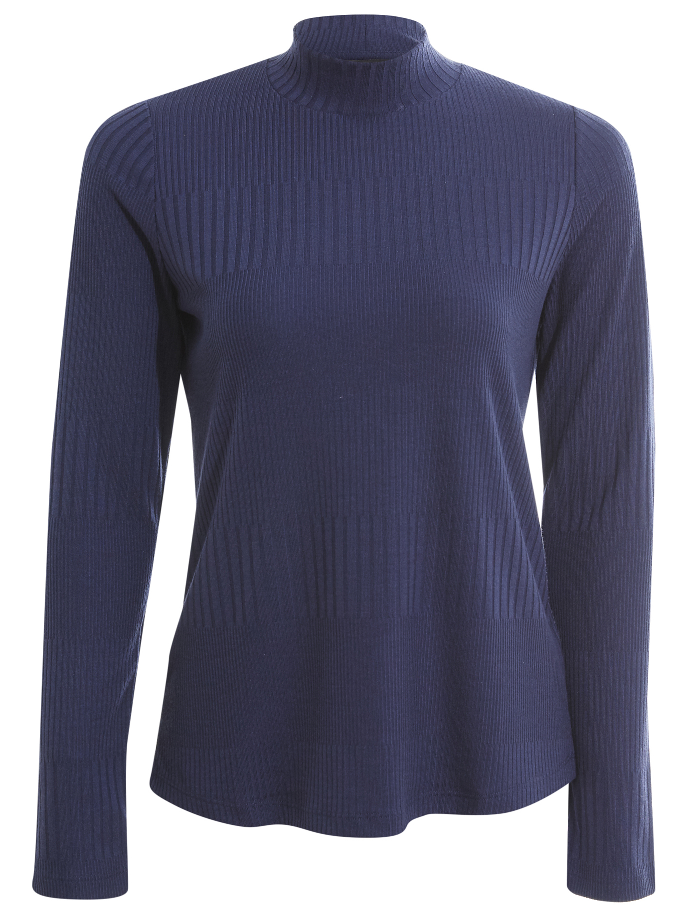 Liverpool Mock Neck Rib Knit Top