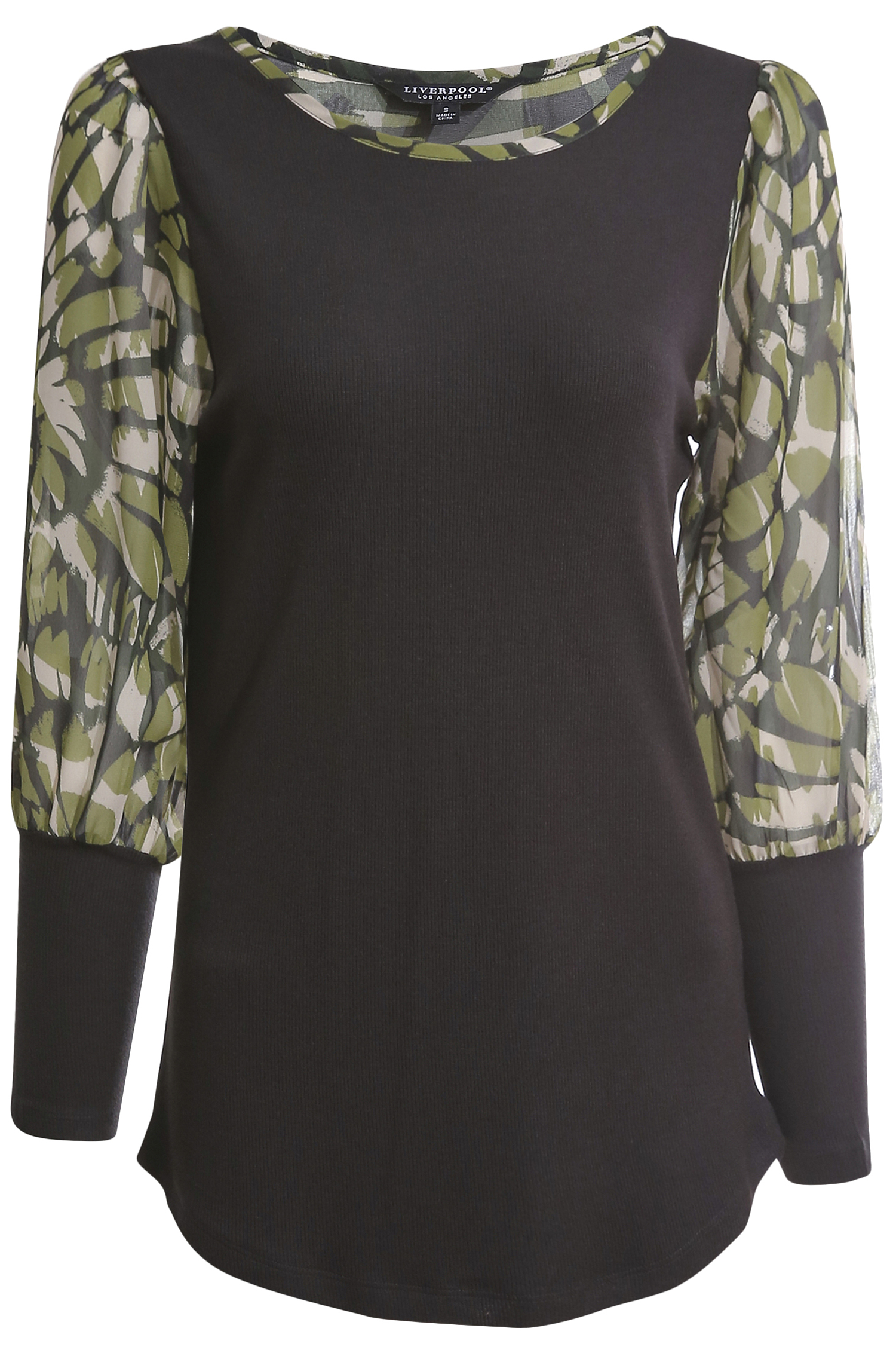 Liverpool Contrast Sleeve Top