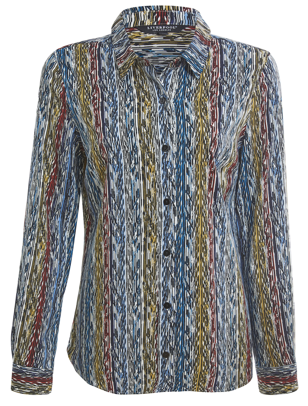 Liverpool Button Up Woven Blouse