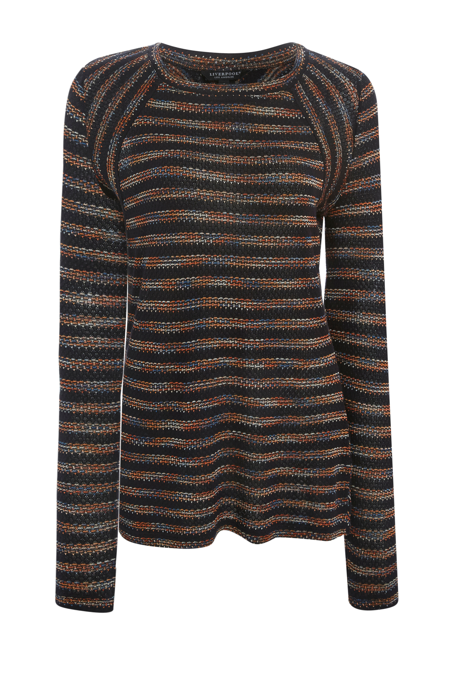 Liverpool Crew Neck Long Sleeve Knit Top