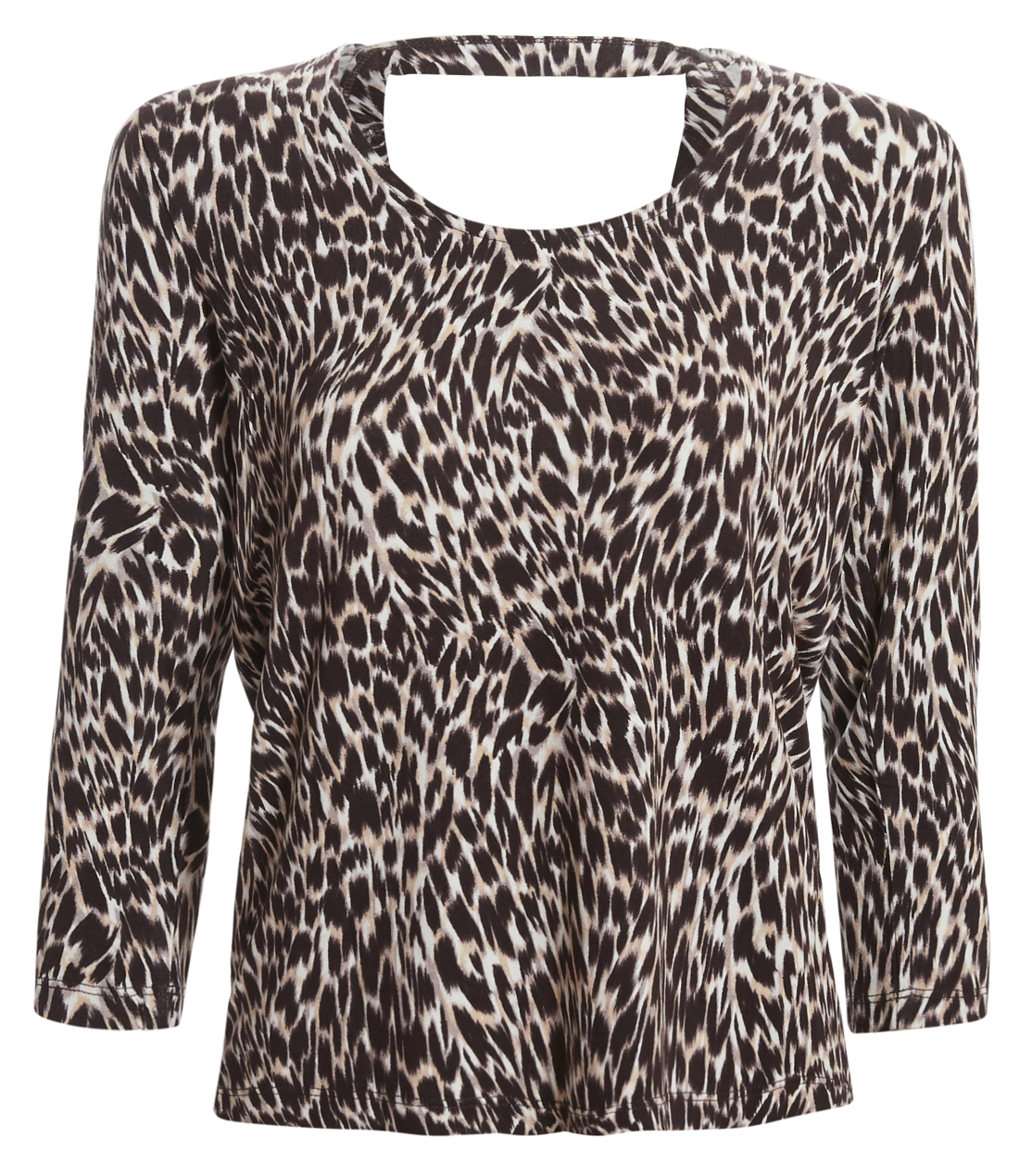 Liverpool Open Back Animal Print Top