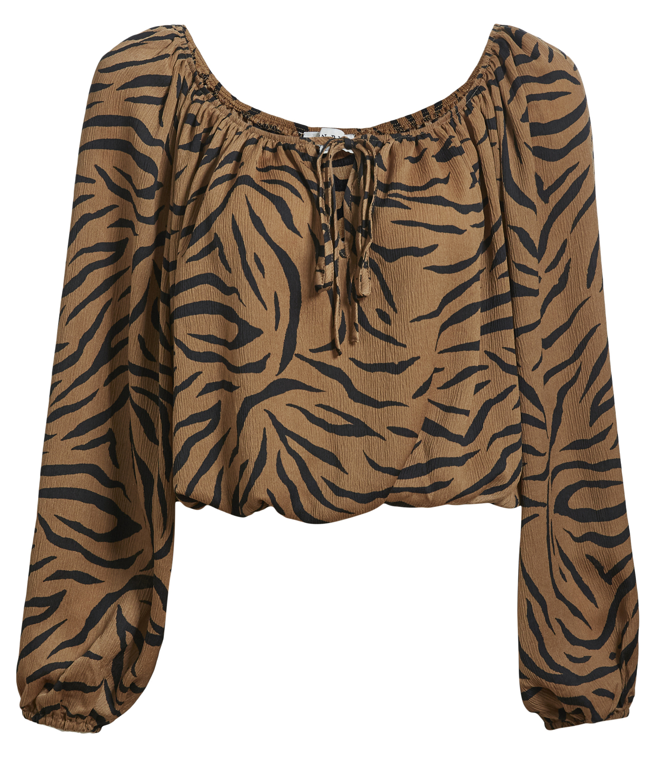 Zebra Print Knot Top