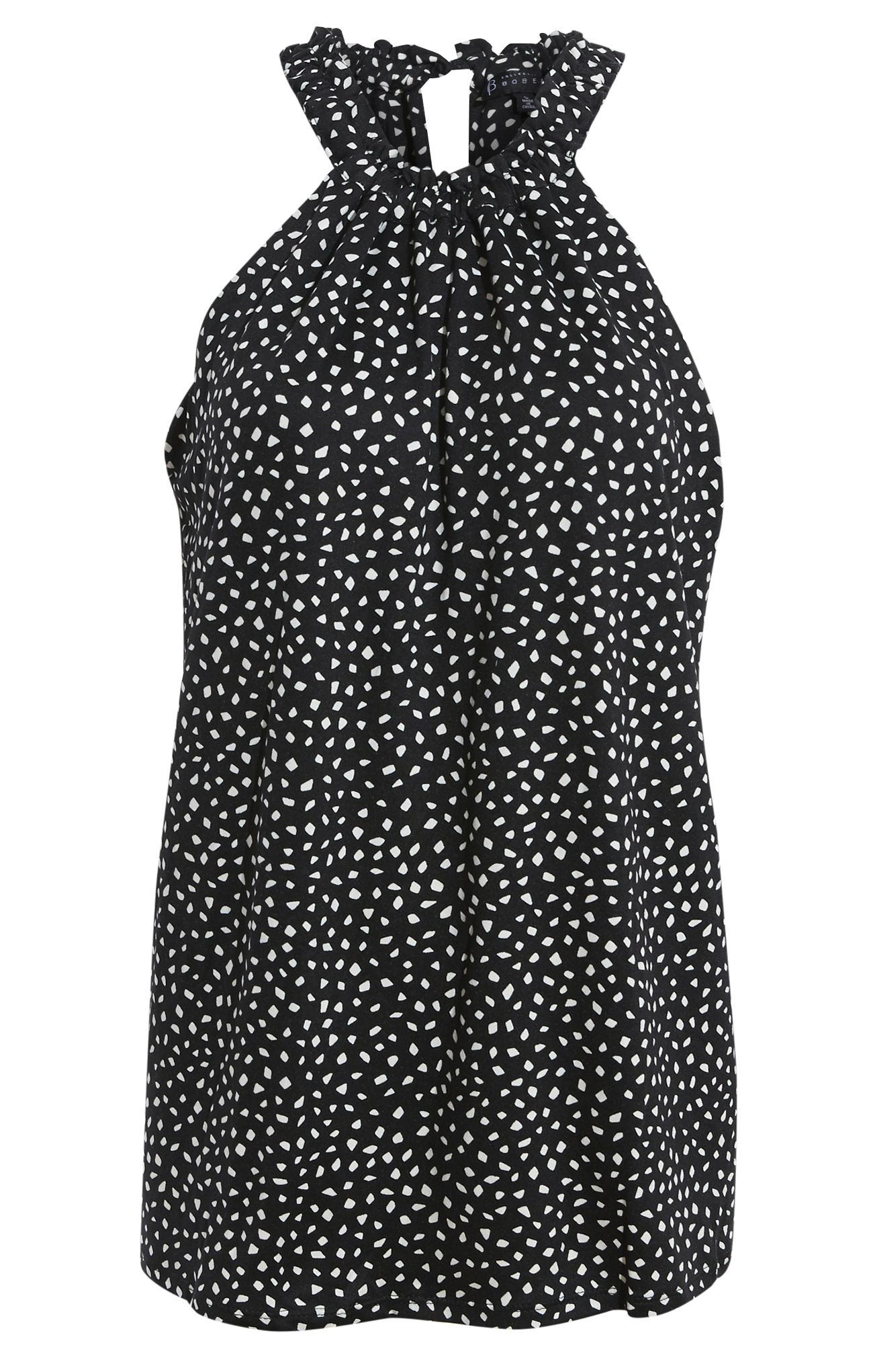 Ruffle Neck Halter Tank