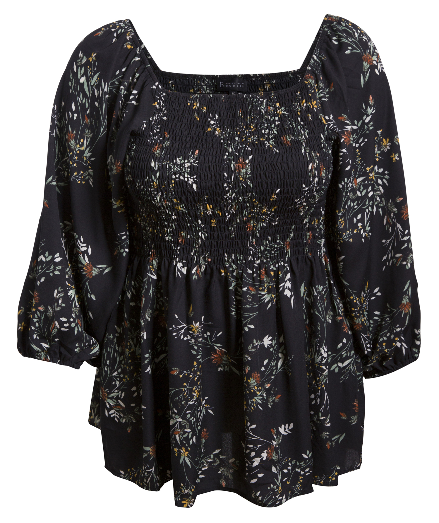 Floral Print Smocked Top