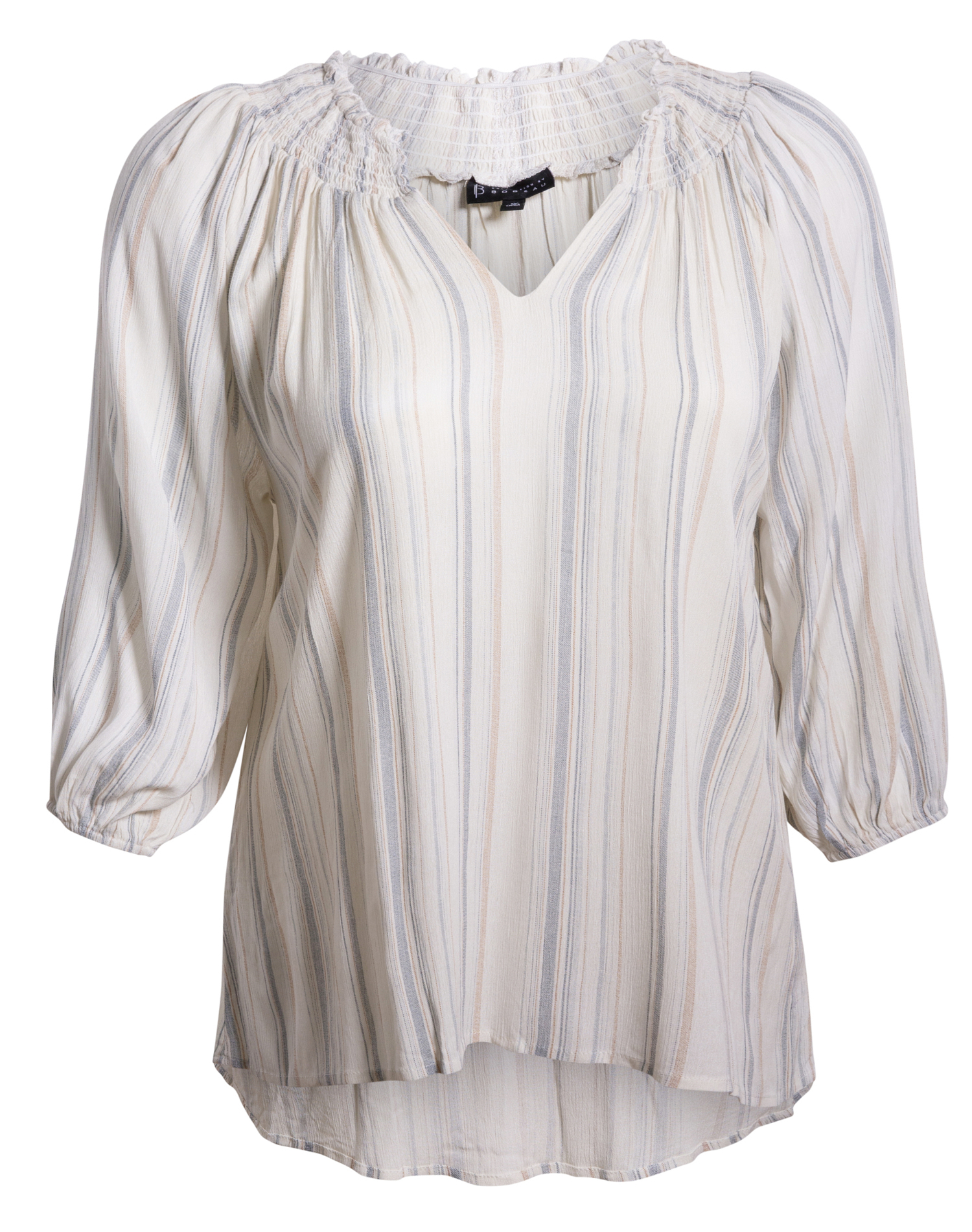 Three Quarter Sleeve Smocked Top