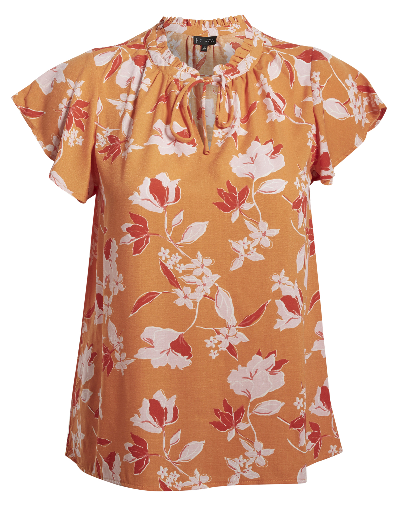 Split Neck Floral Top
