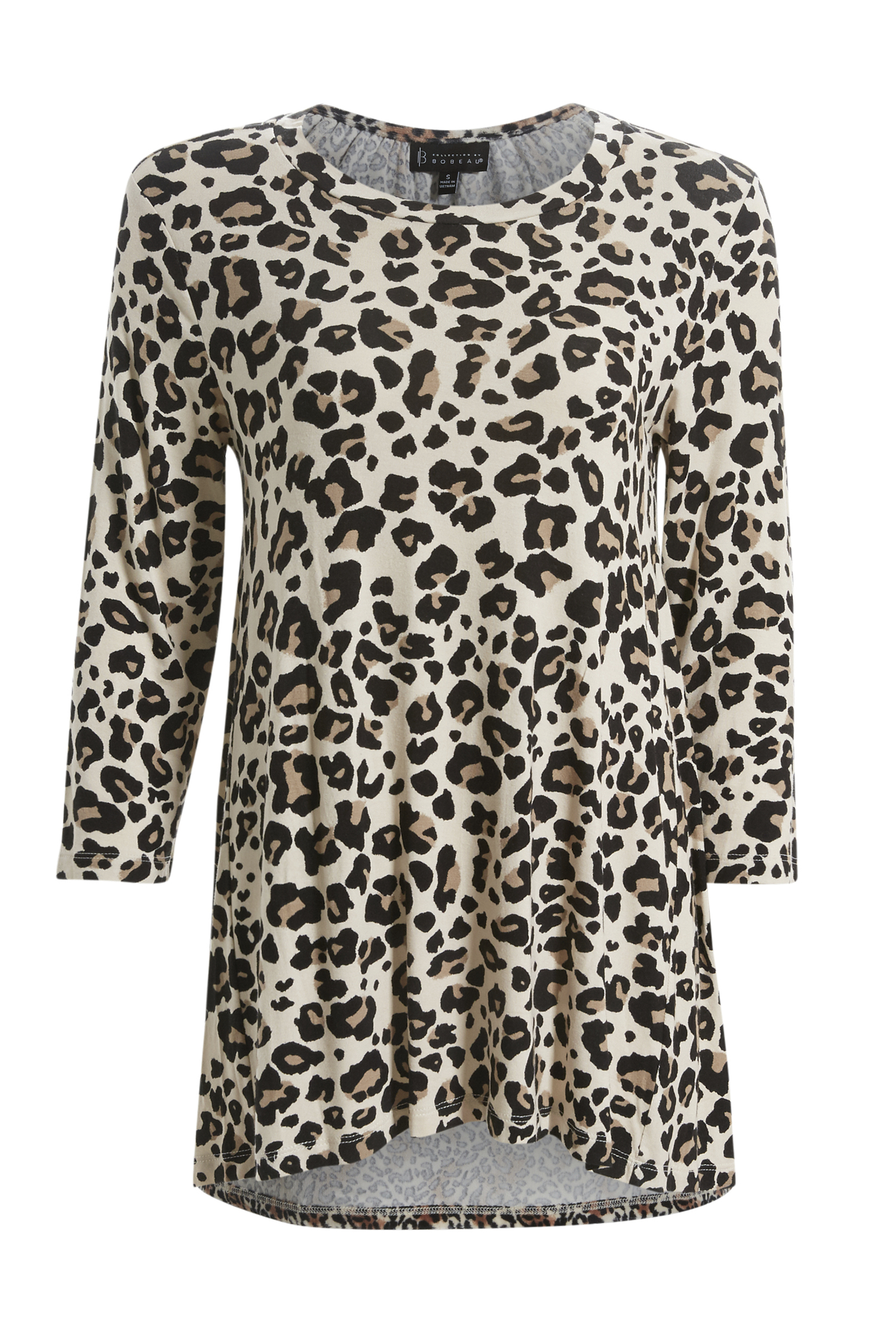 High Low Hem Animal Print Top