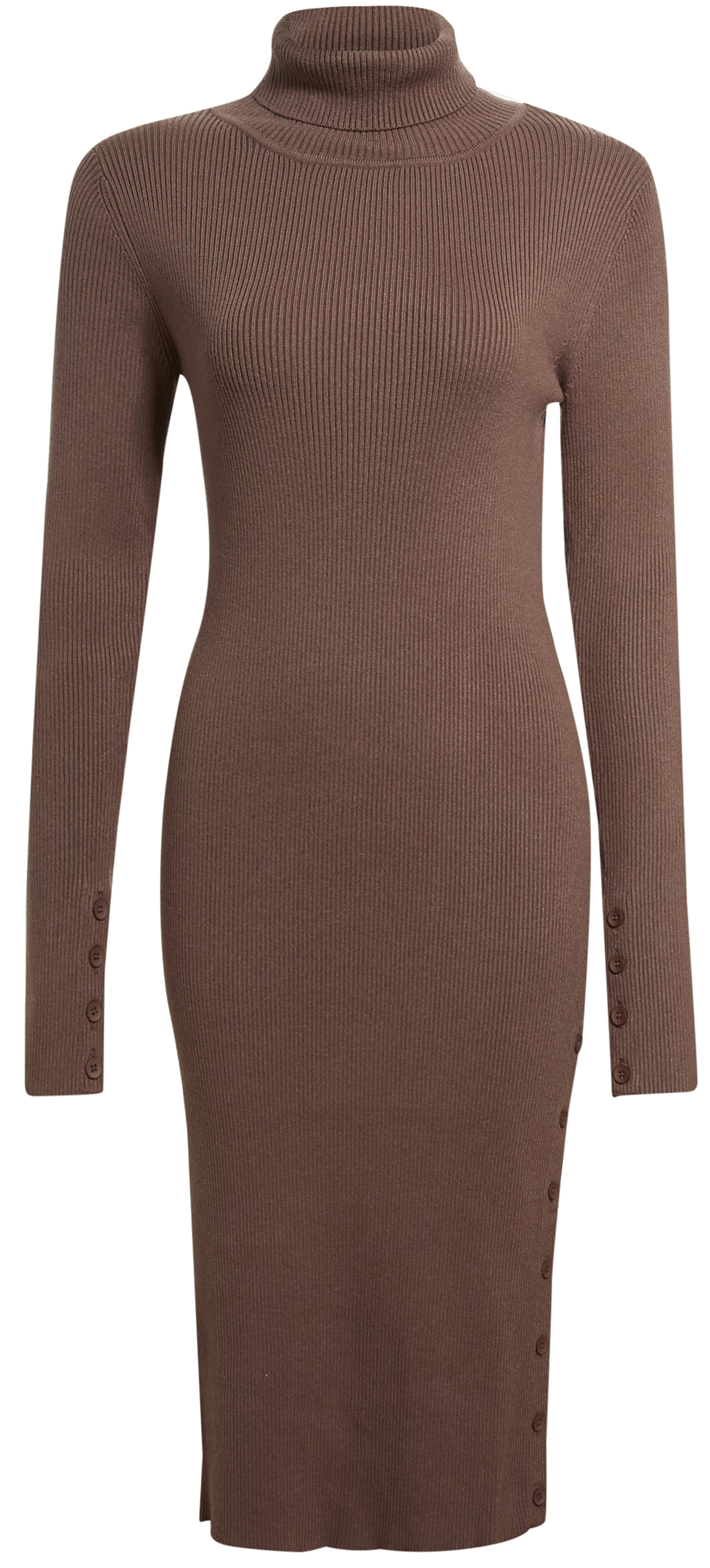 Long Sleeve Turtleneck Midi Dress