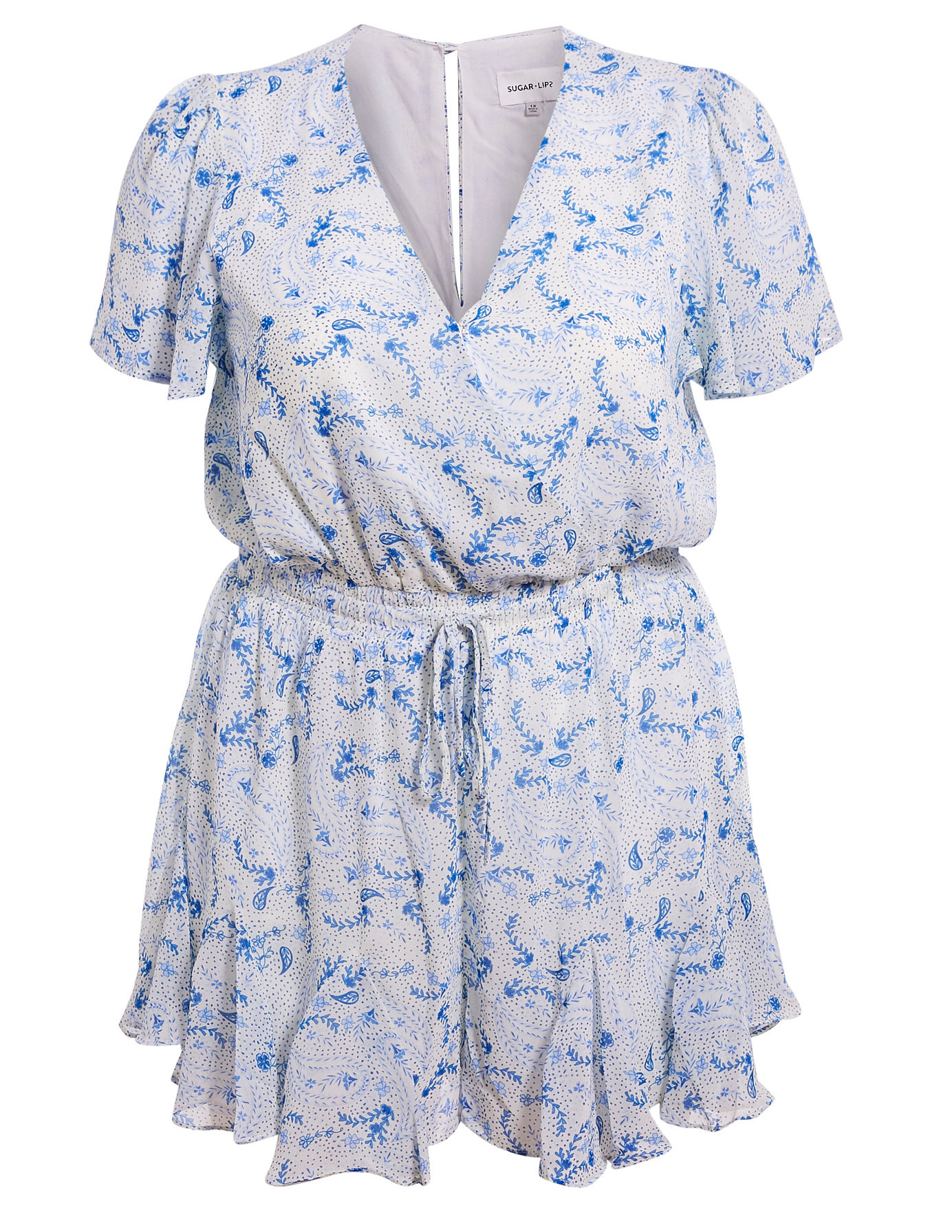 Short Sleeve Floral Romper