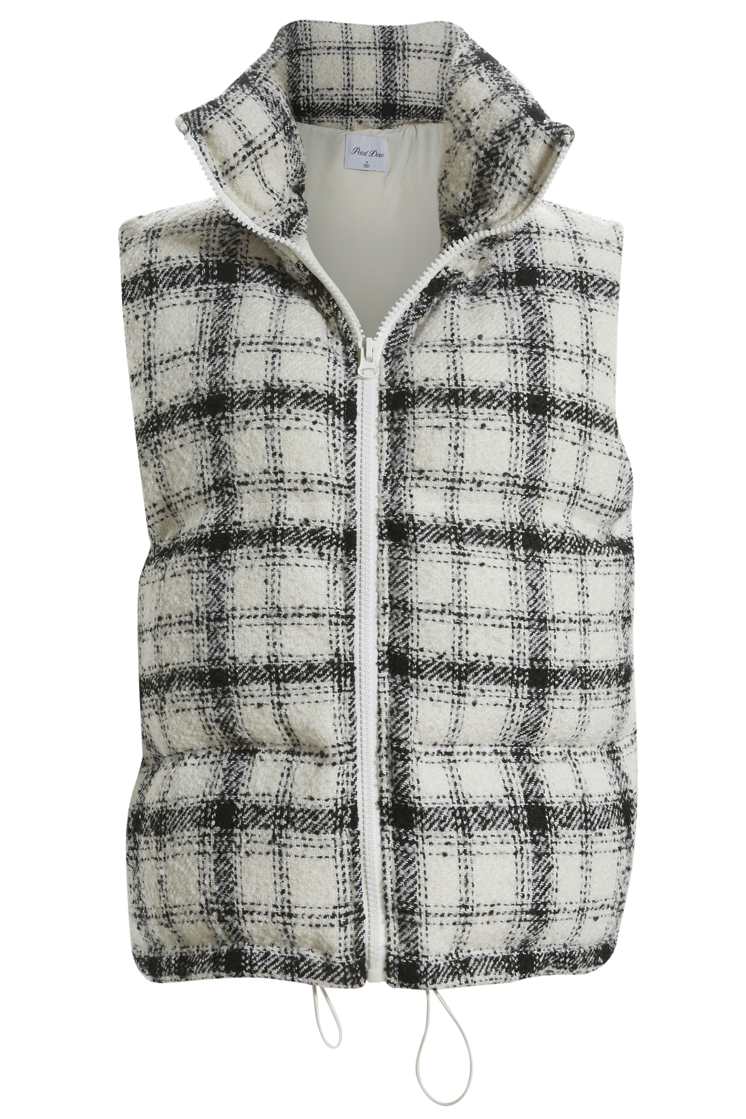 Plaid Pattern Padded Vest