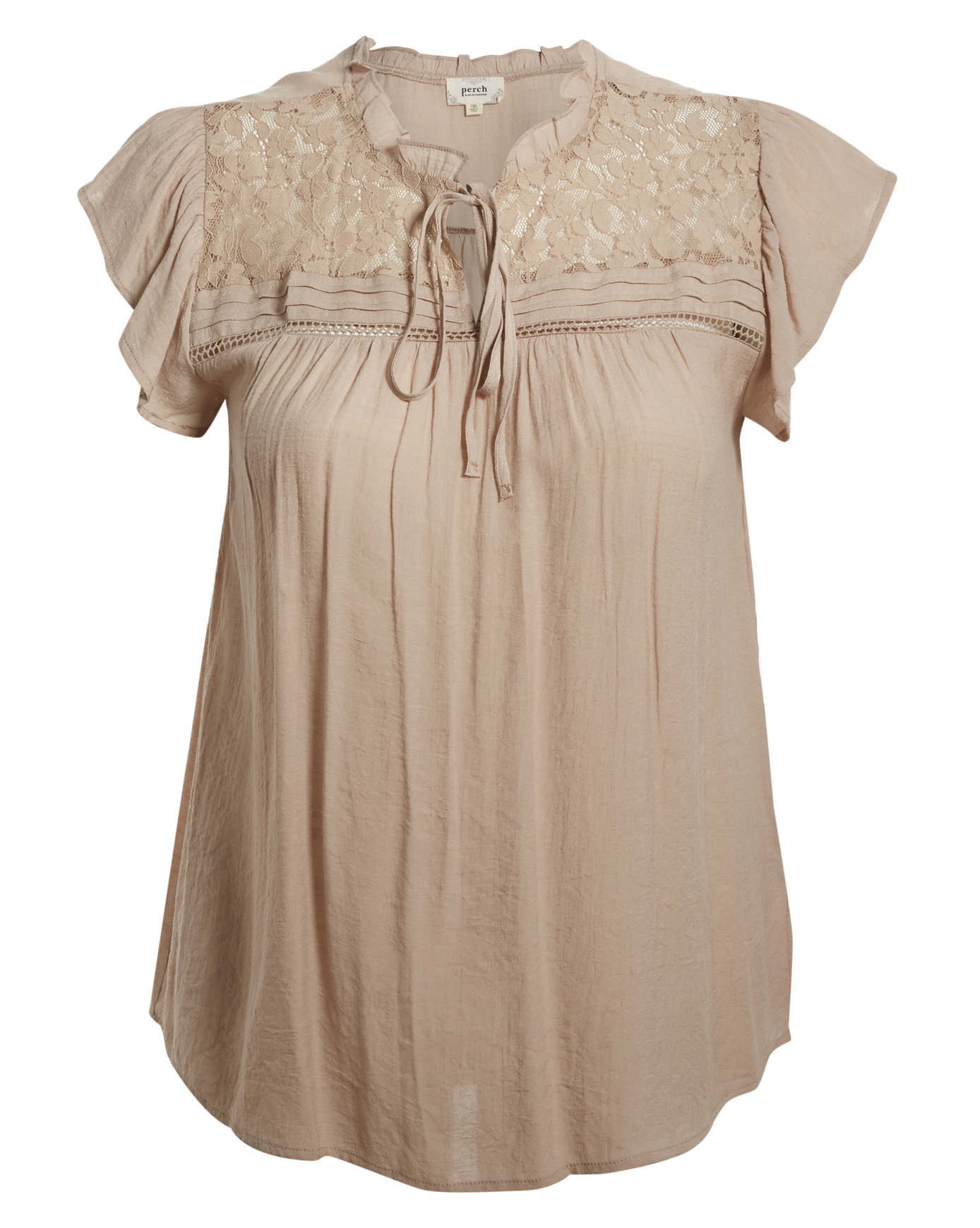 Split Neck Lace Top