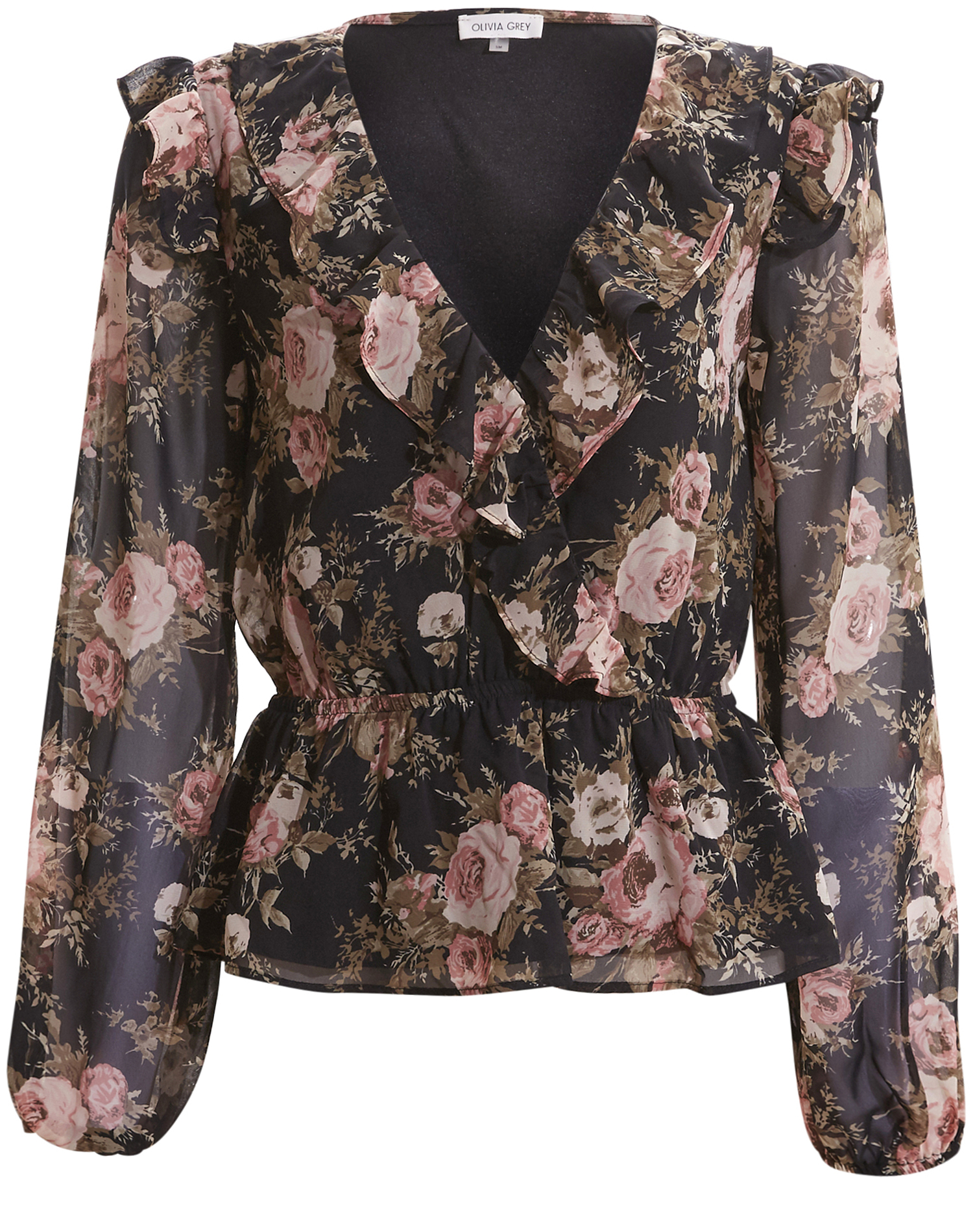 Surplice Printed Blouse