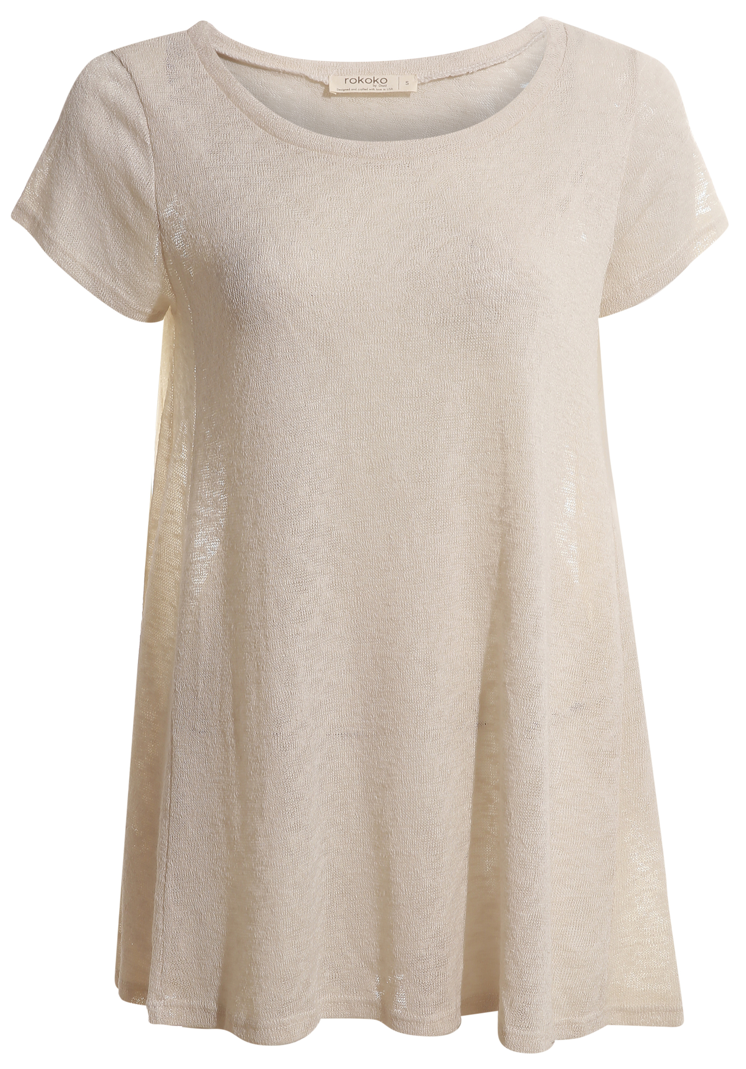 Loose Short Sleeve Knit Top
