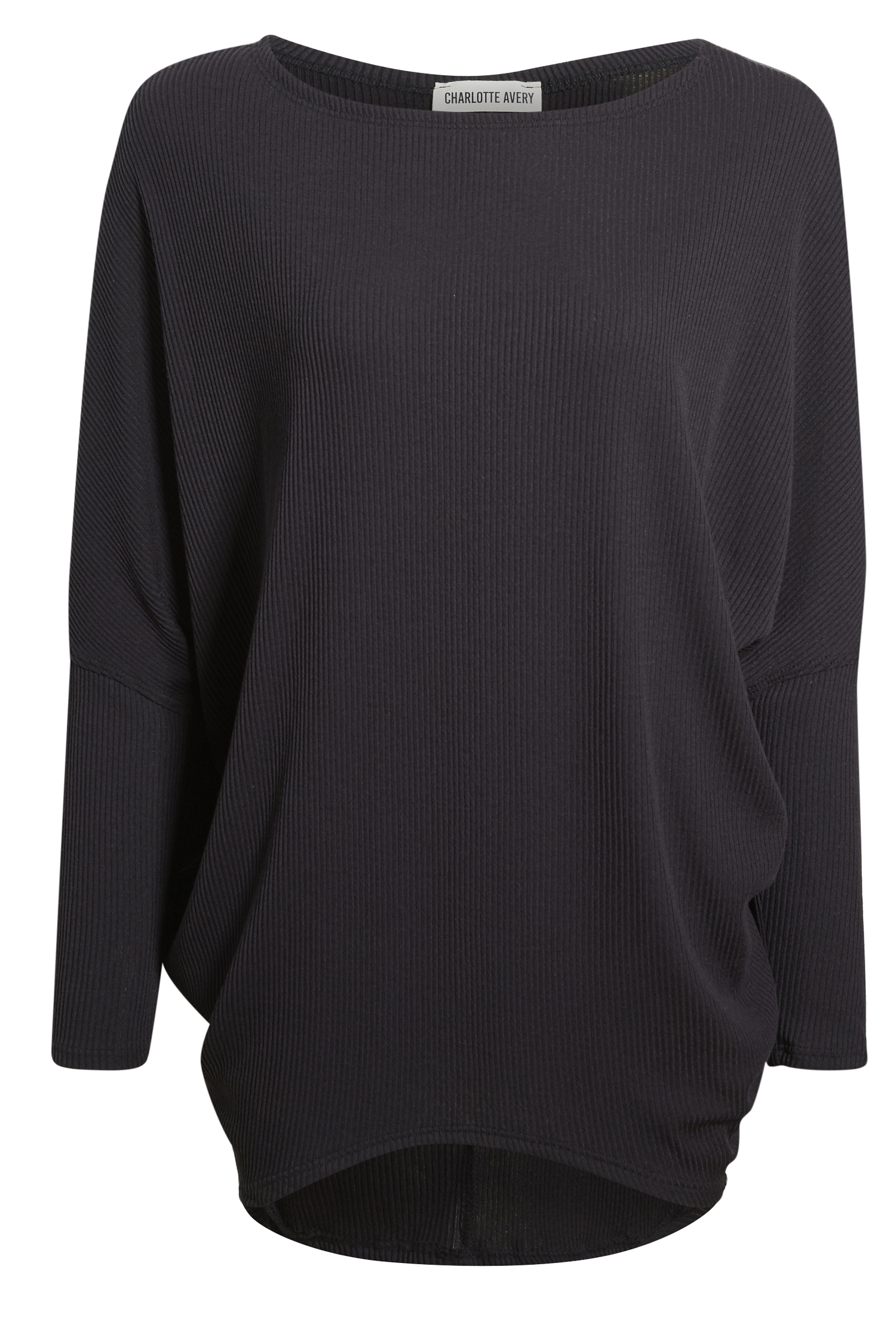 Dolman Sleeve Ribbed Top
