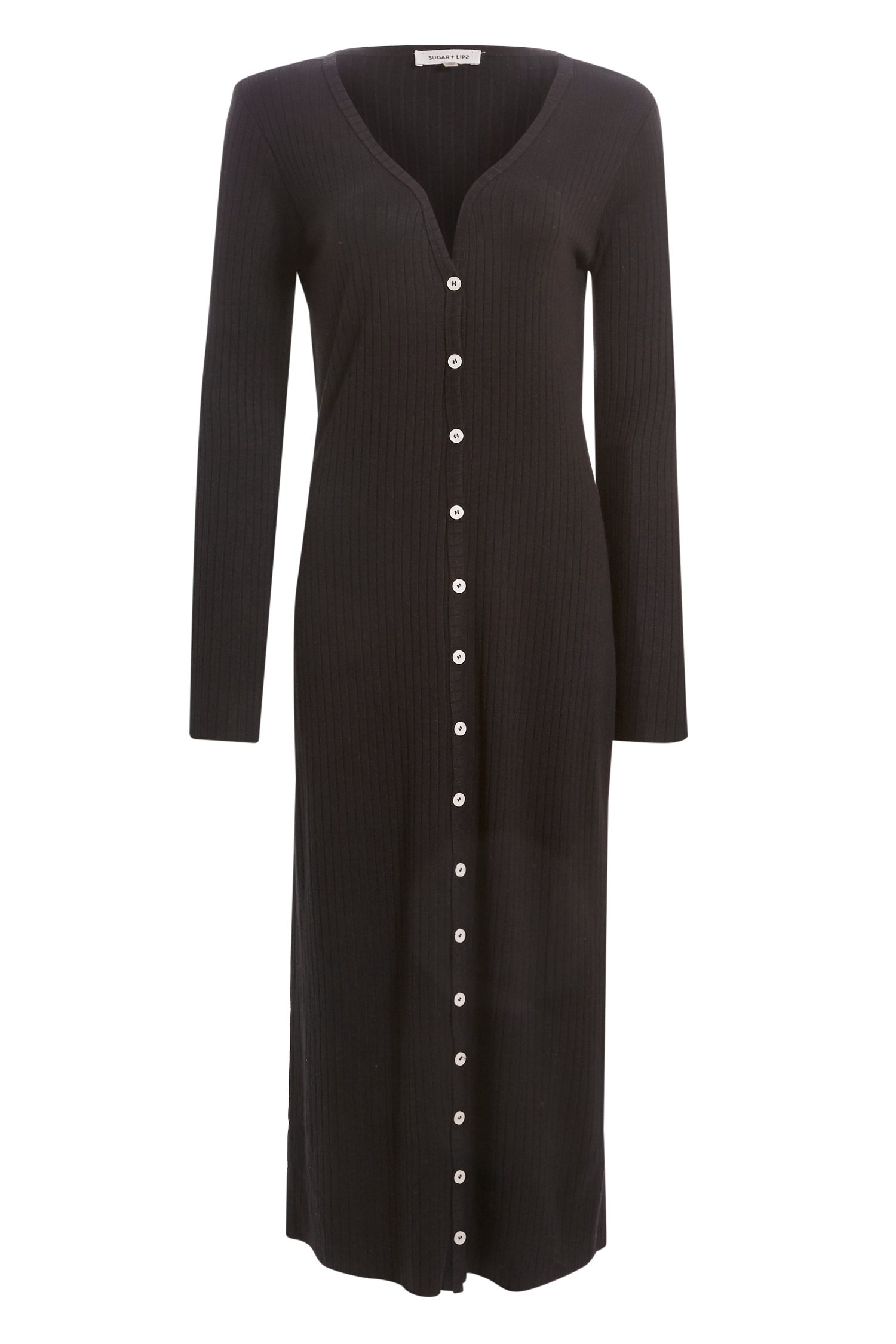 Button Front Midi Dress