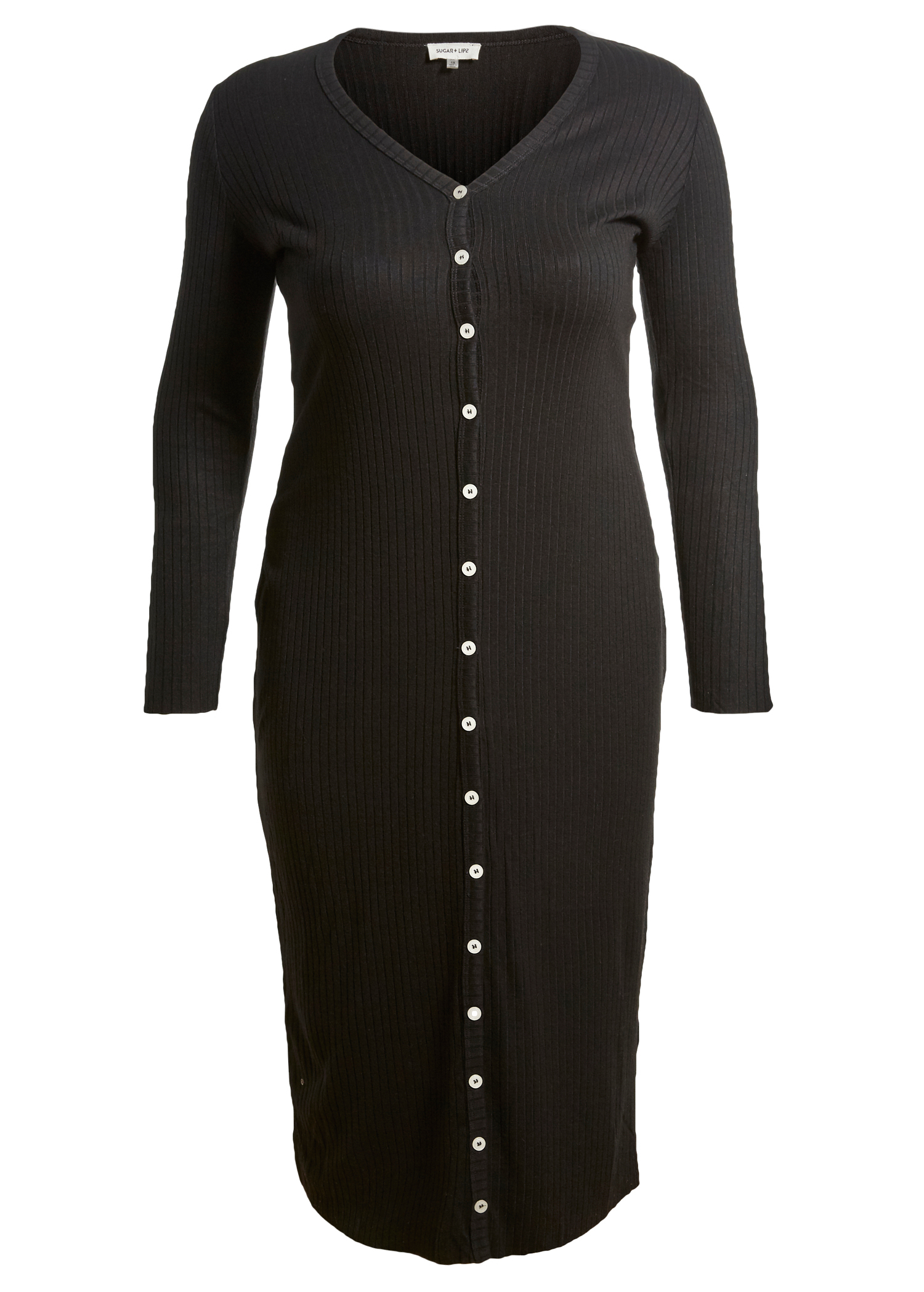 Button Front Midi Dress