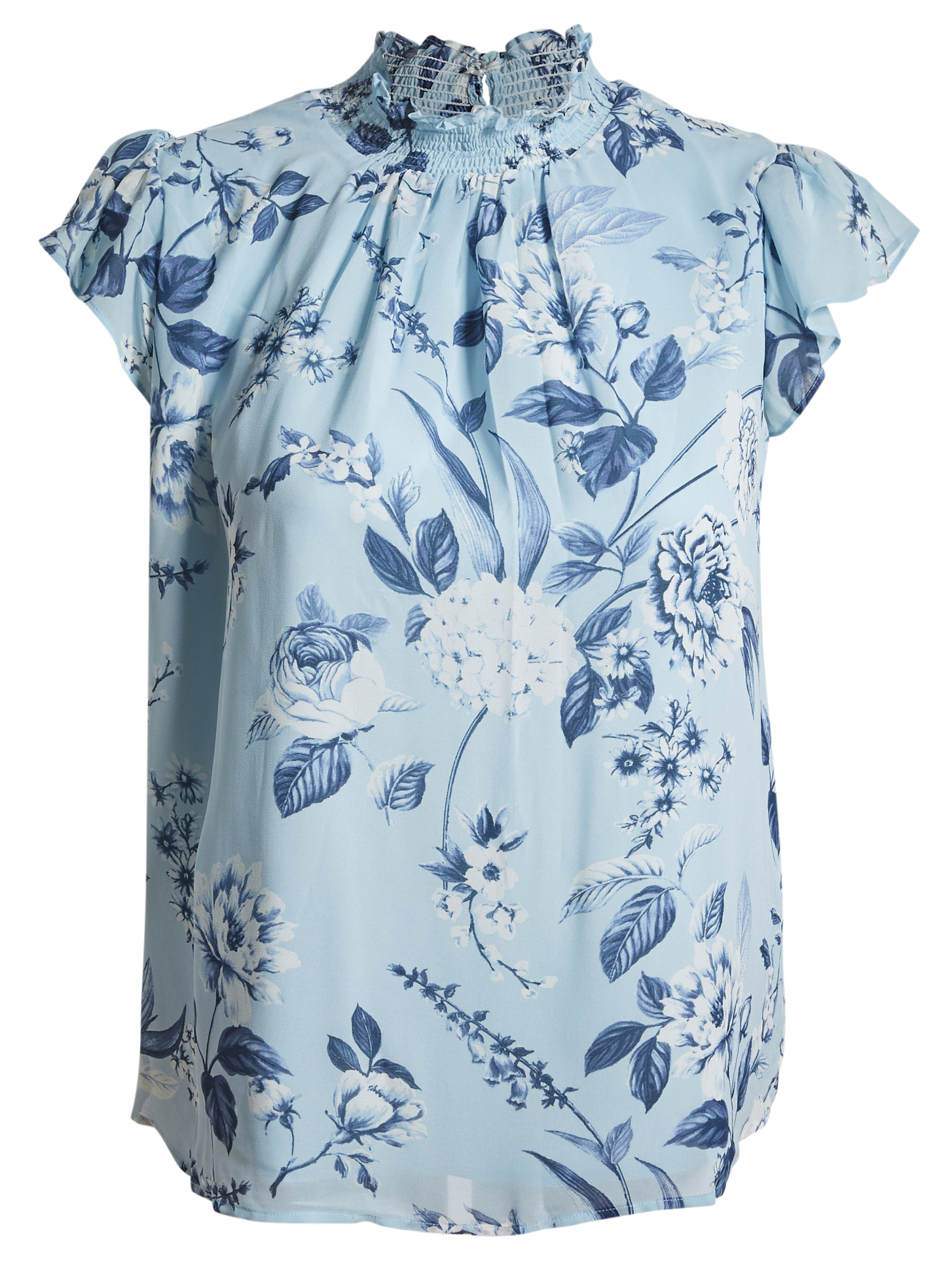 Floral High Neck Top