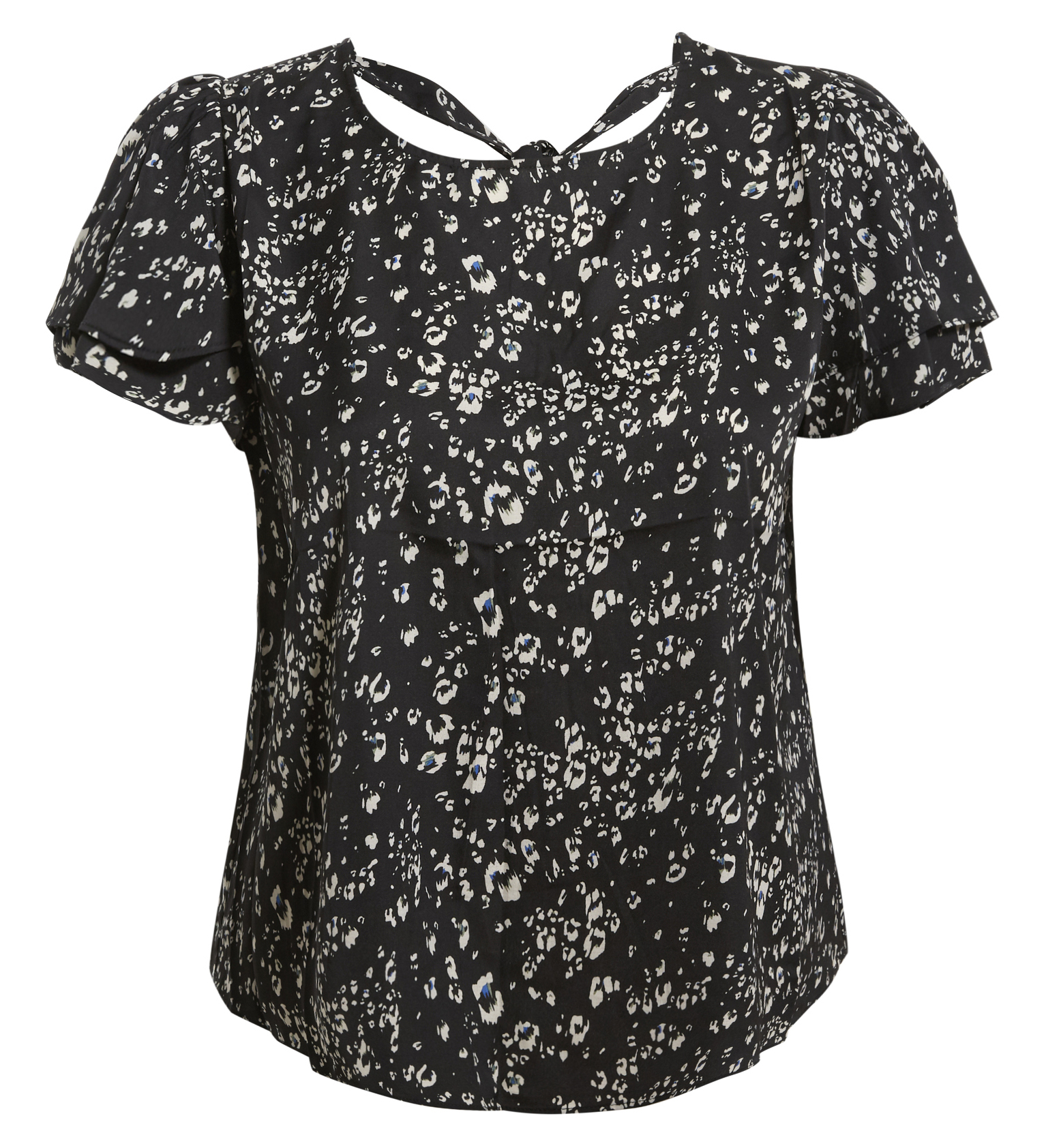 Back Tie Printed Top