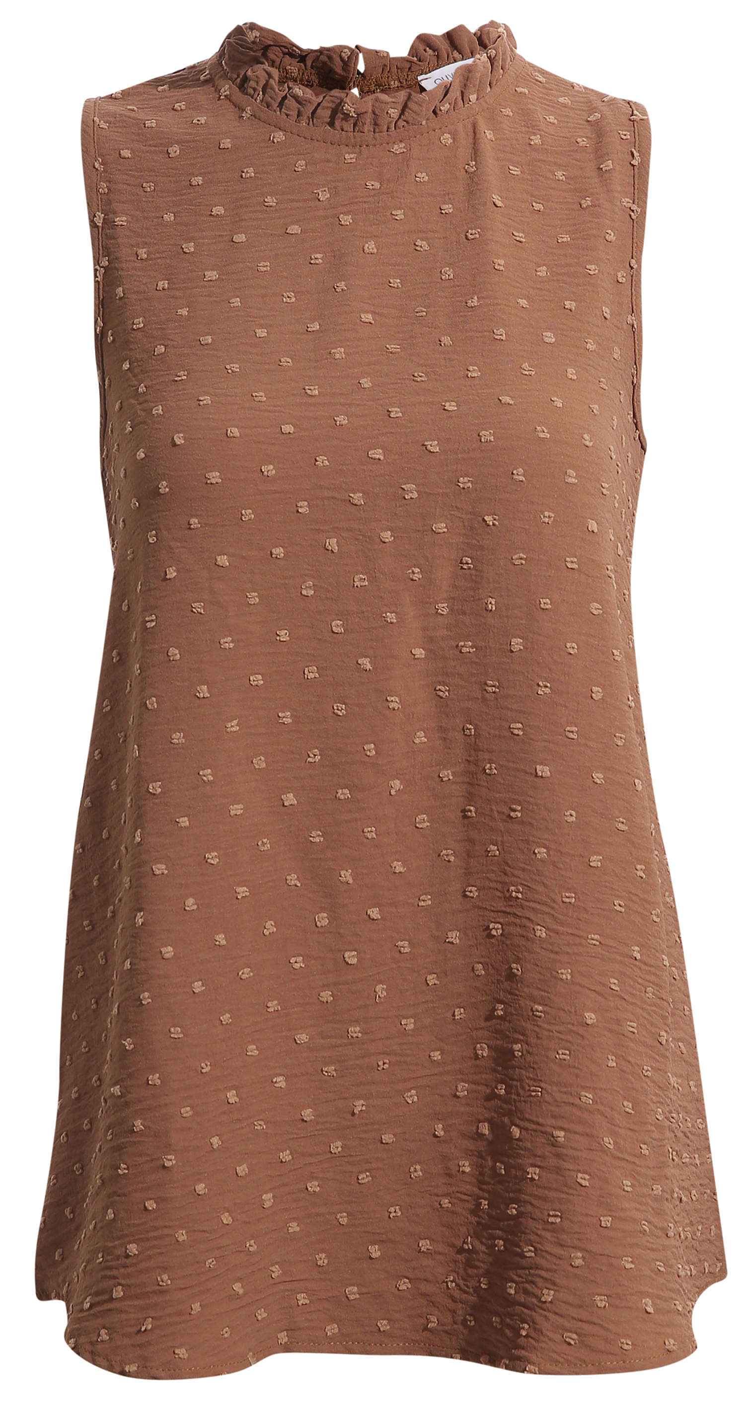 Mock Neck Swiss Dot