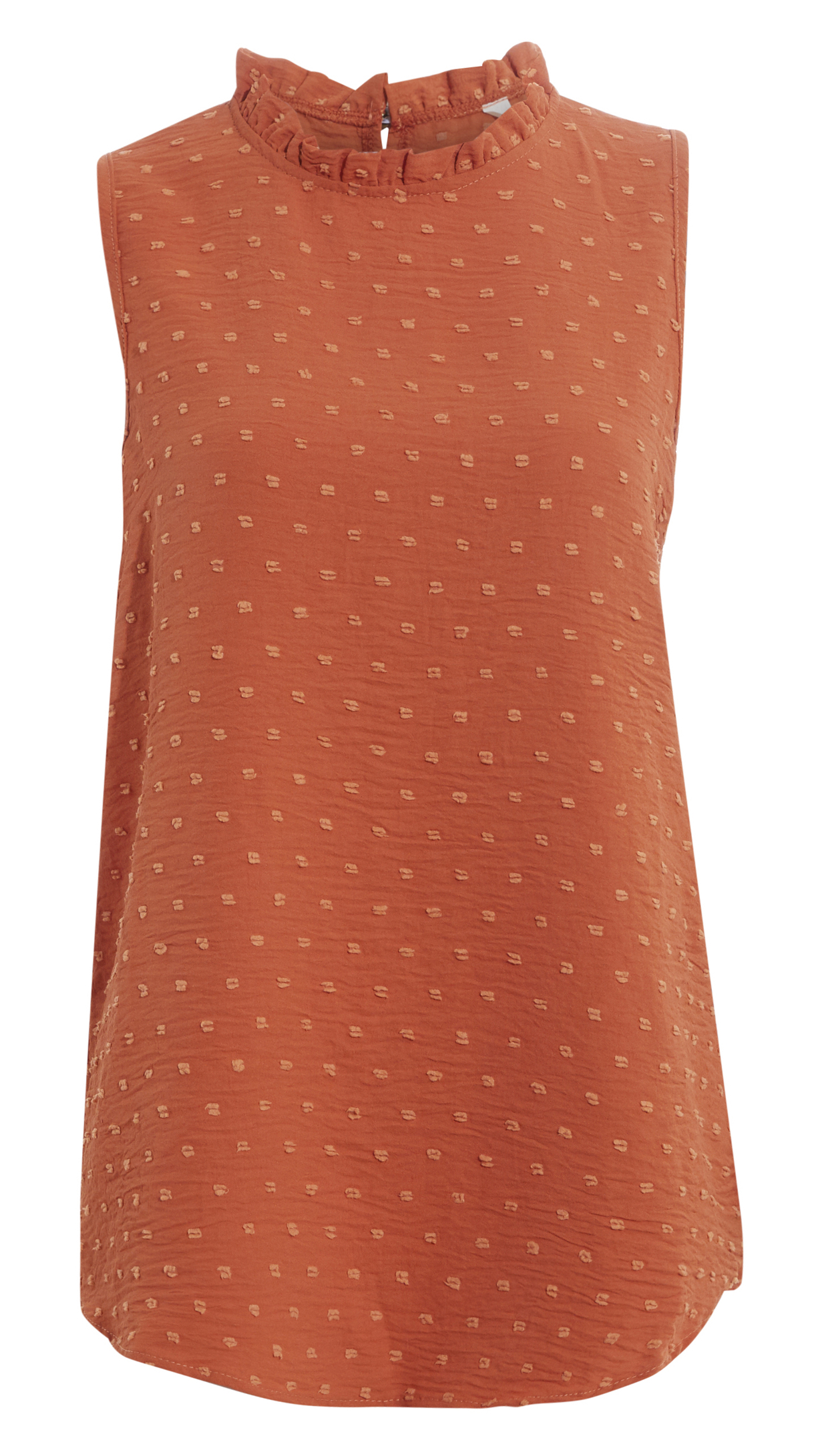 Mock Neck Swiss Dot