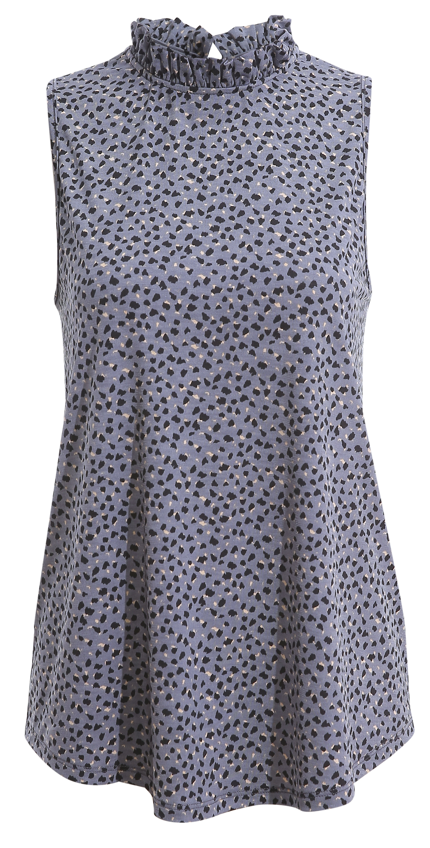 Ruffle Mock Neck Tank
