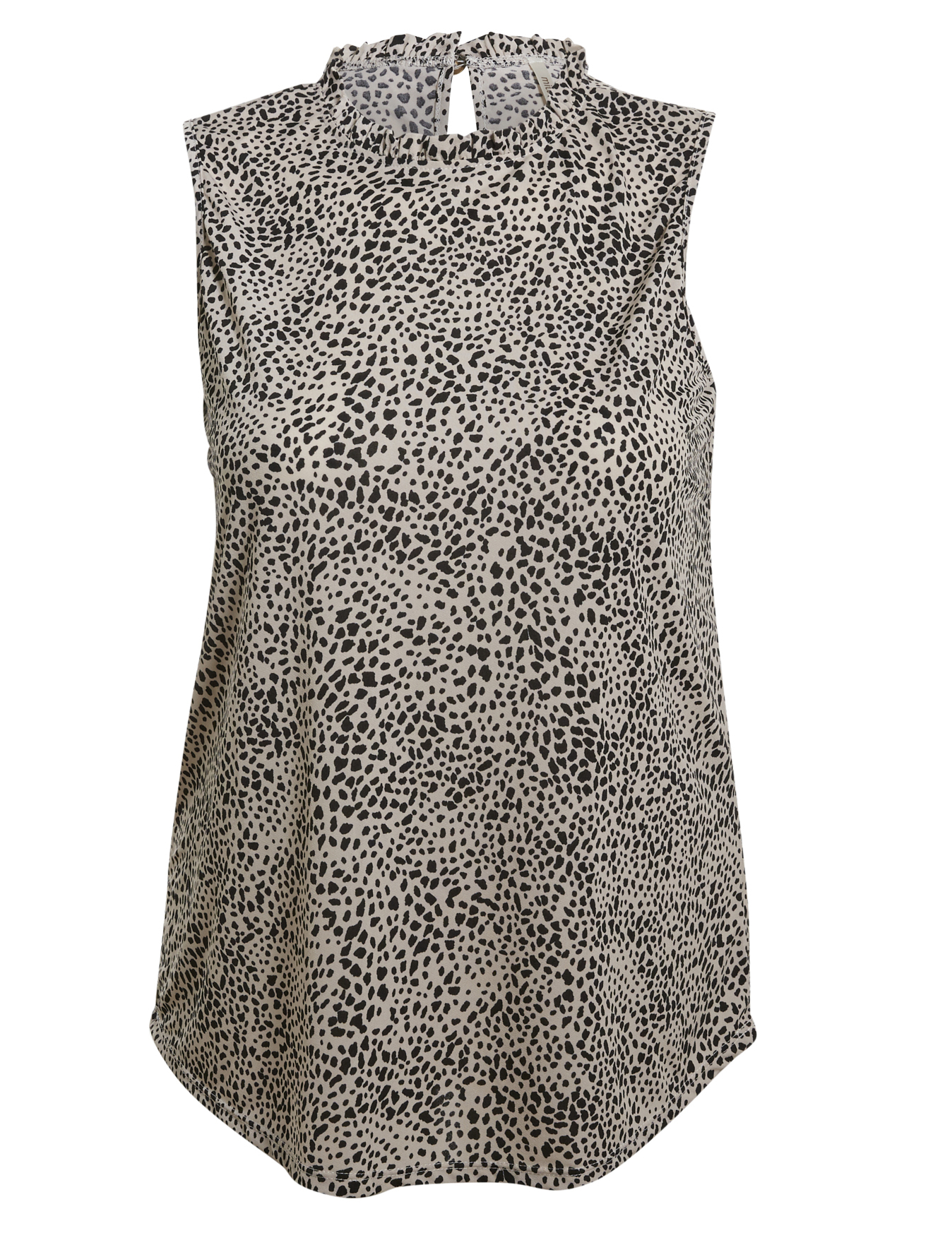 Mock Neck Printed Sleeveless Top