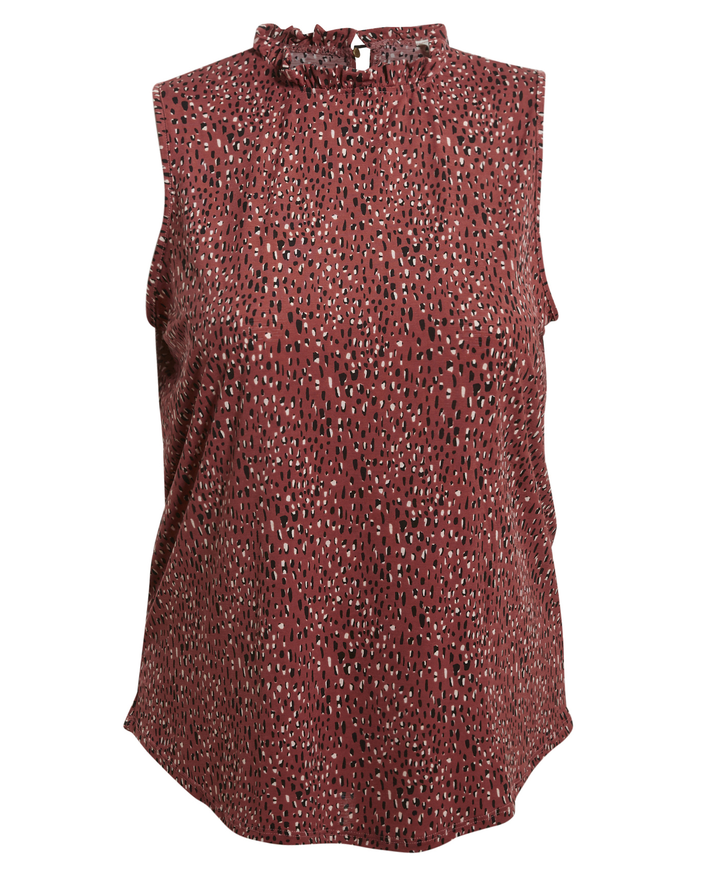 Animal Print Ruffle Tank