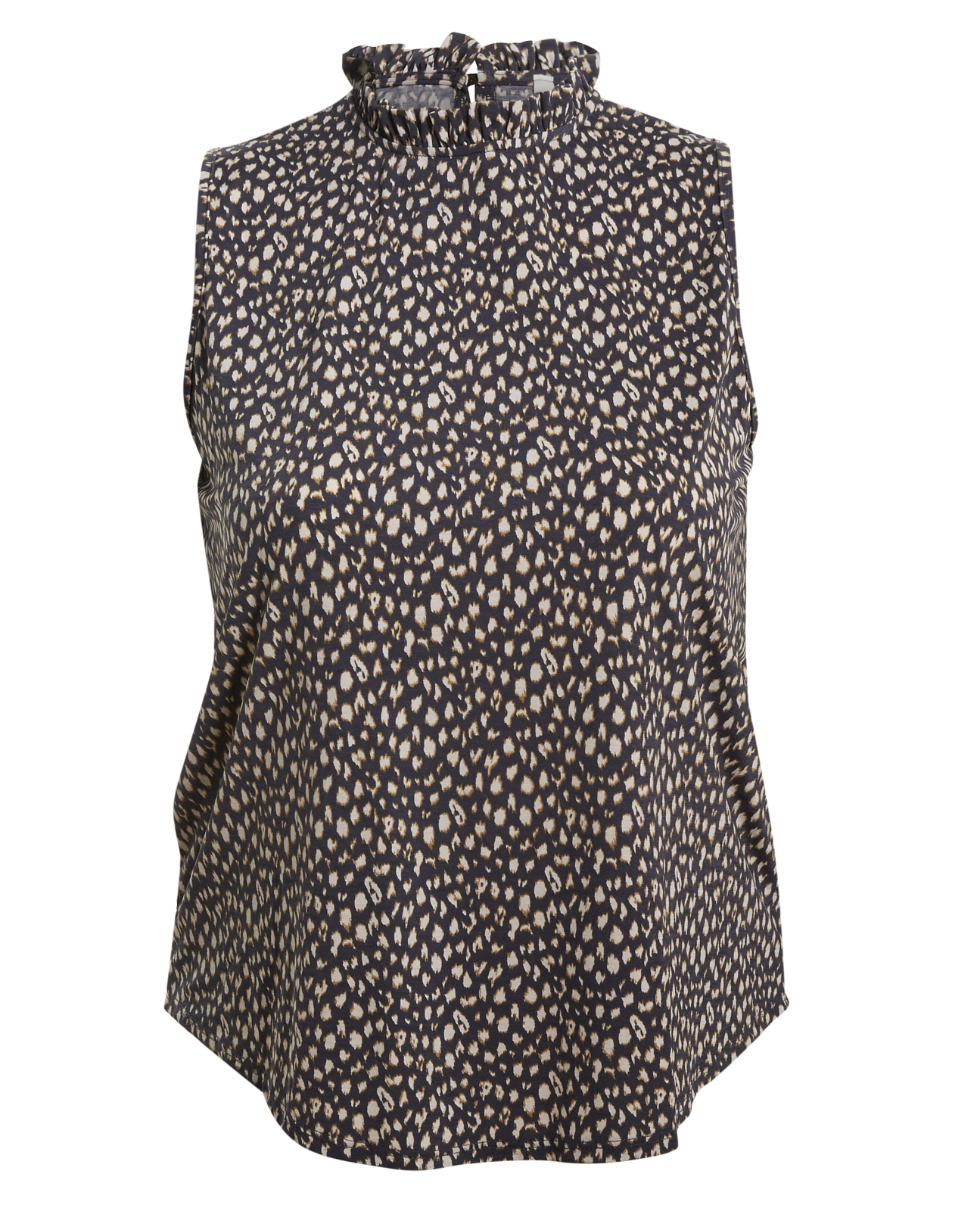 Ruffle Mock Neck Tank