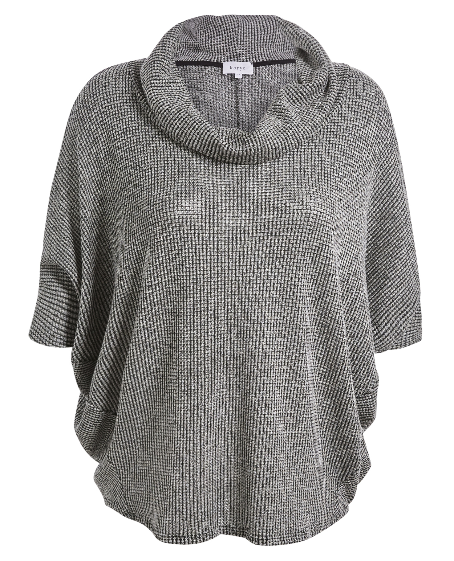 Waffle Intermingle Cowl Neck Top