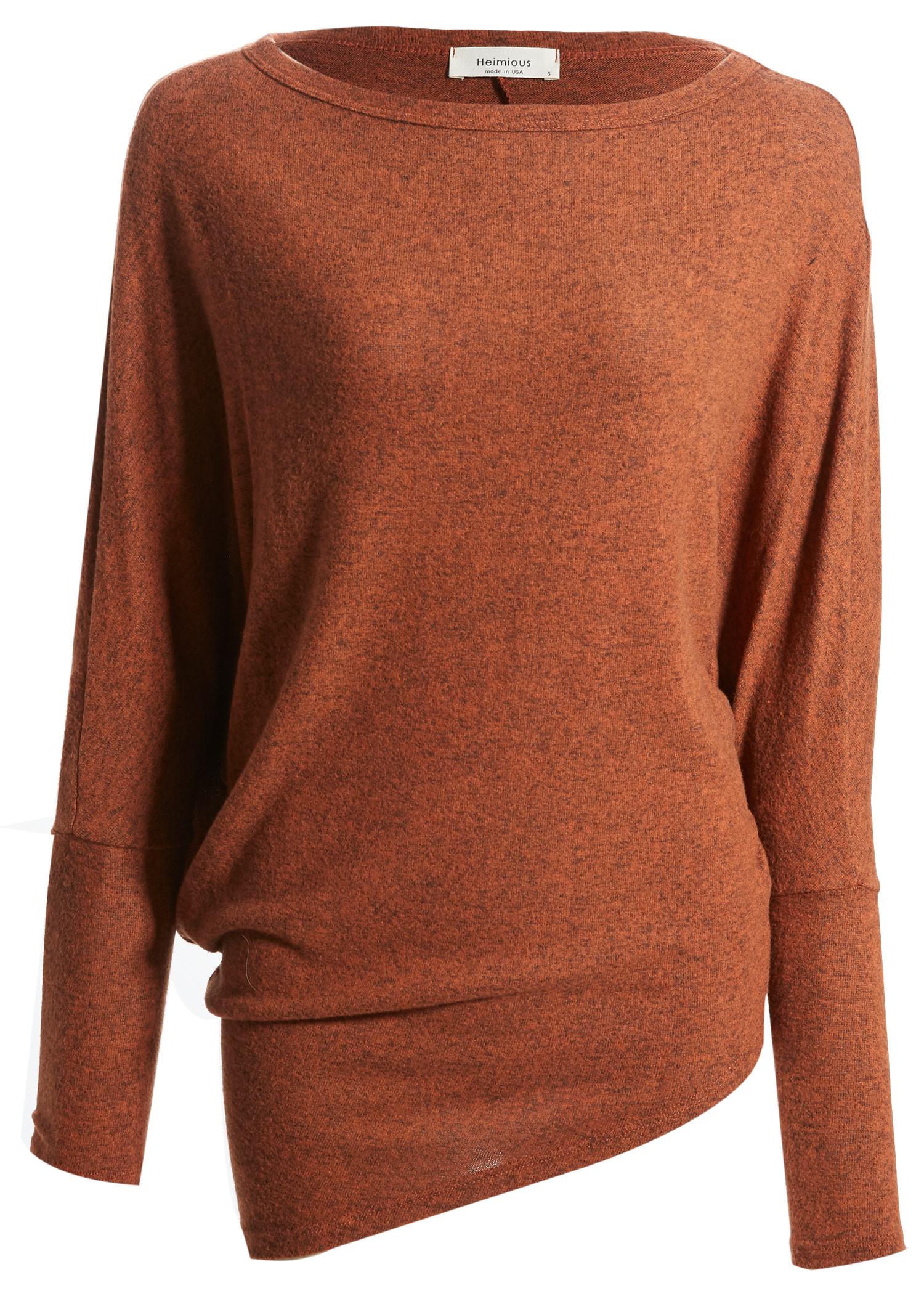 Long Sleeve Brushed Asymmetrical Hem Top