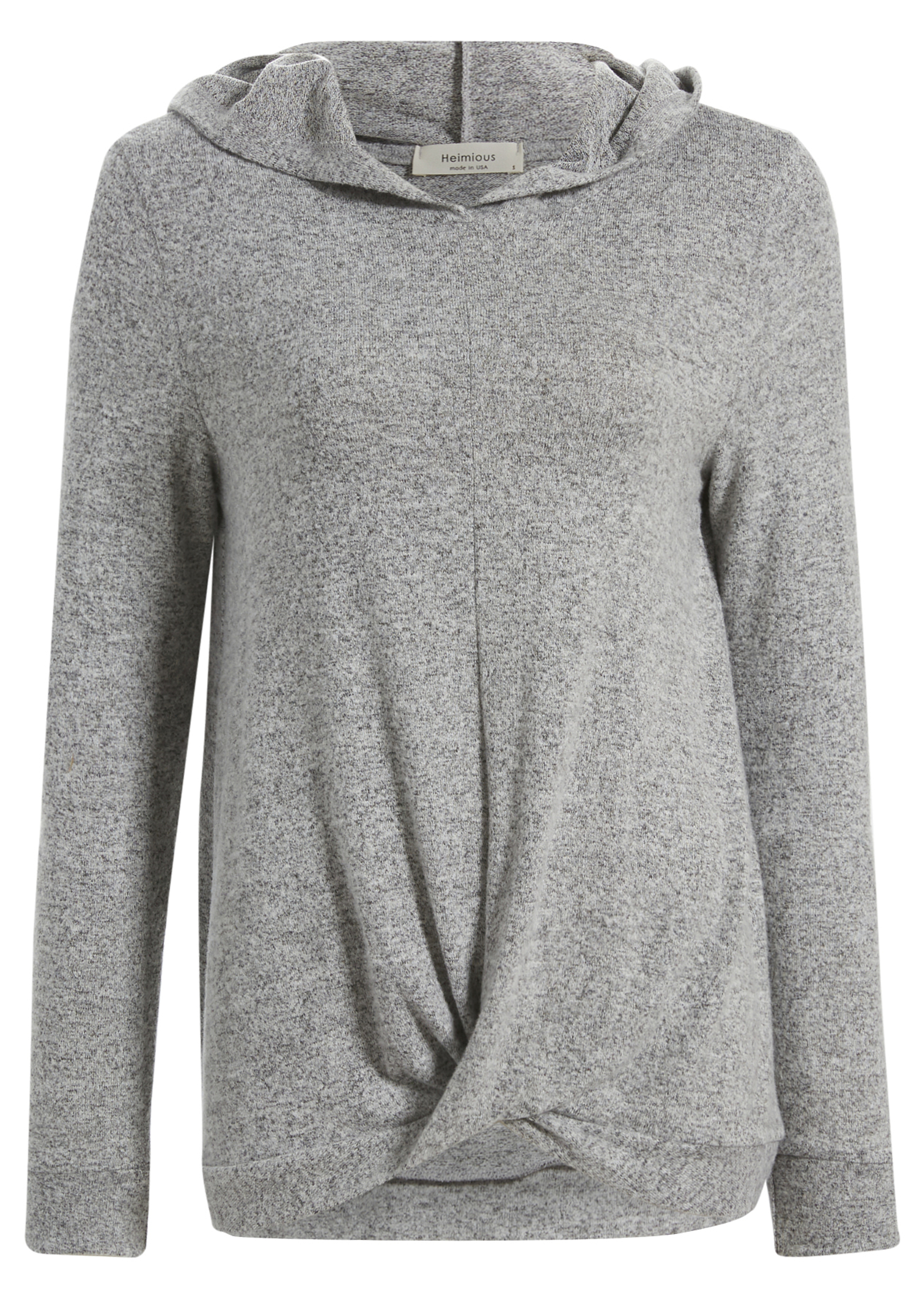 Brushed Tie Front Pullover