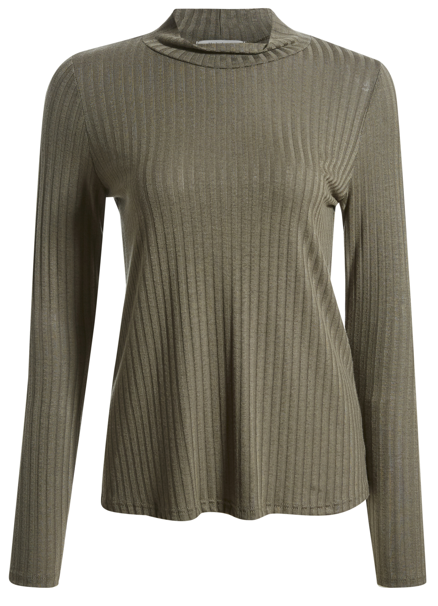 Mock Neck Ribbed Top