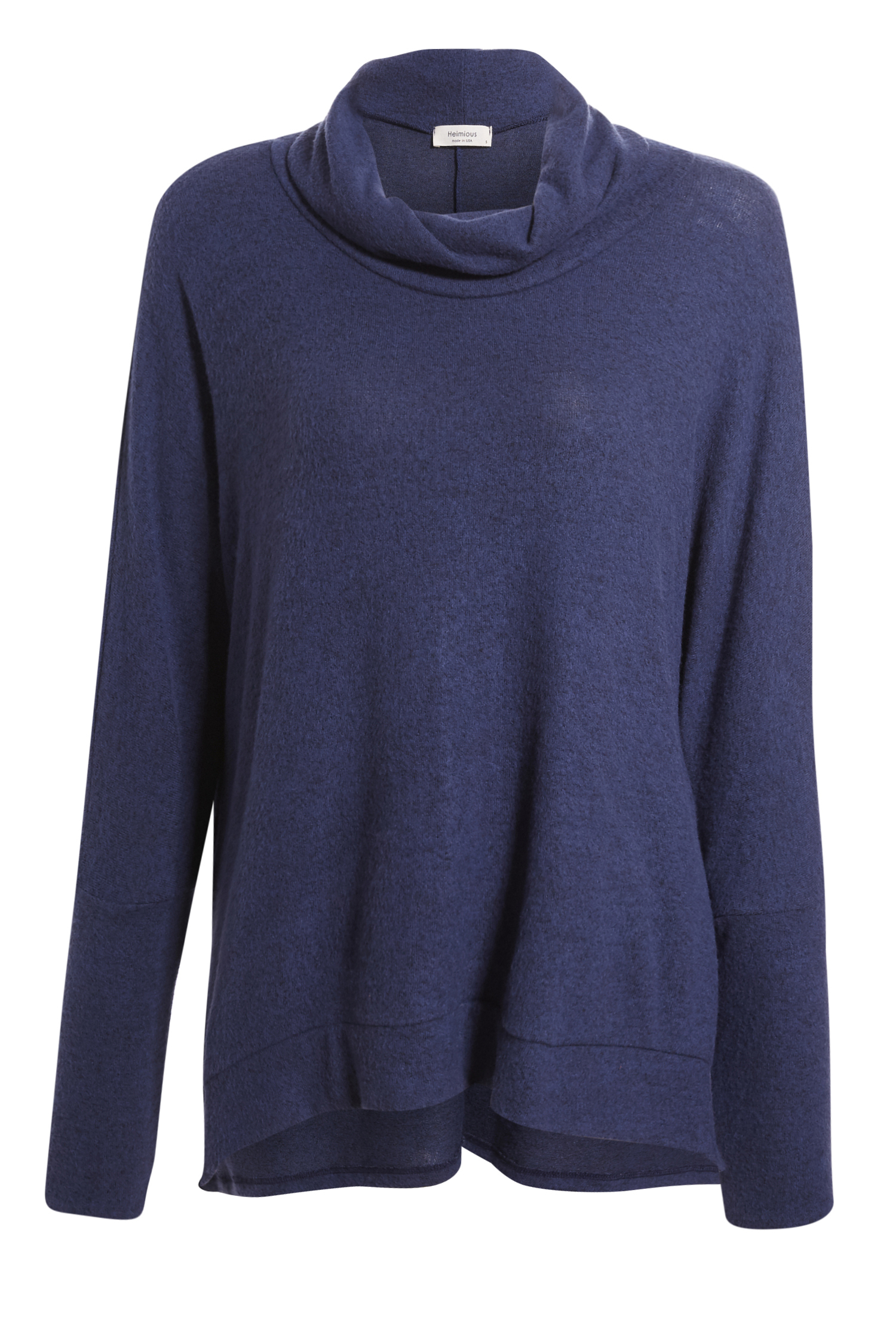 Cowl Neck Brushed Long Sleeve Top