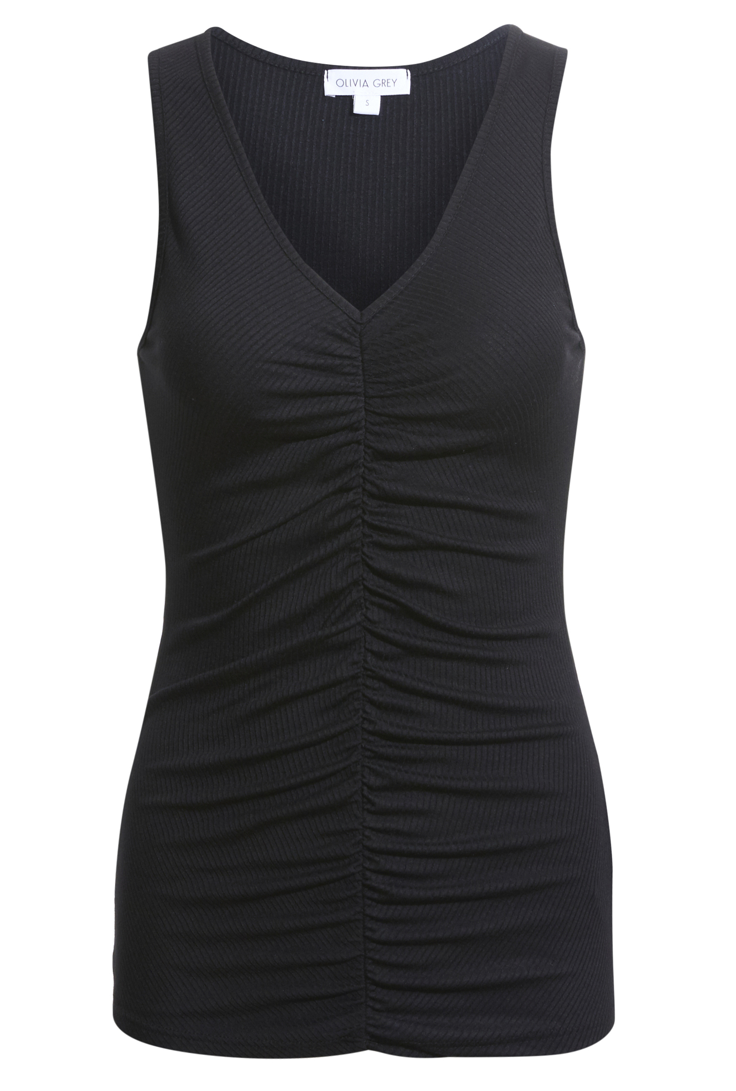 Shirred Front Sleeveless Top