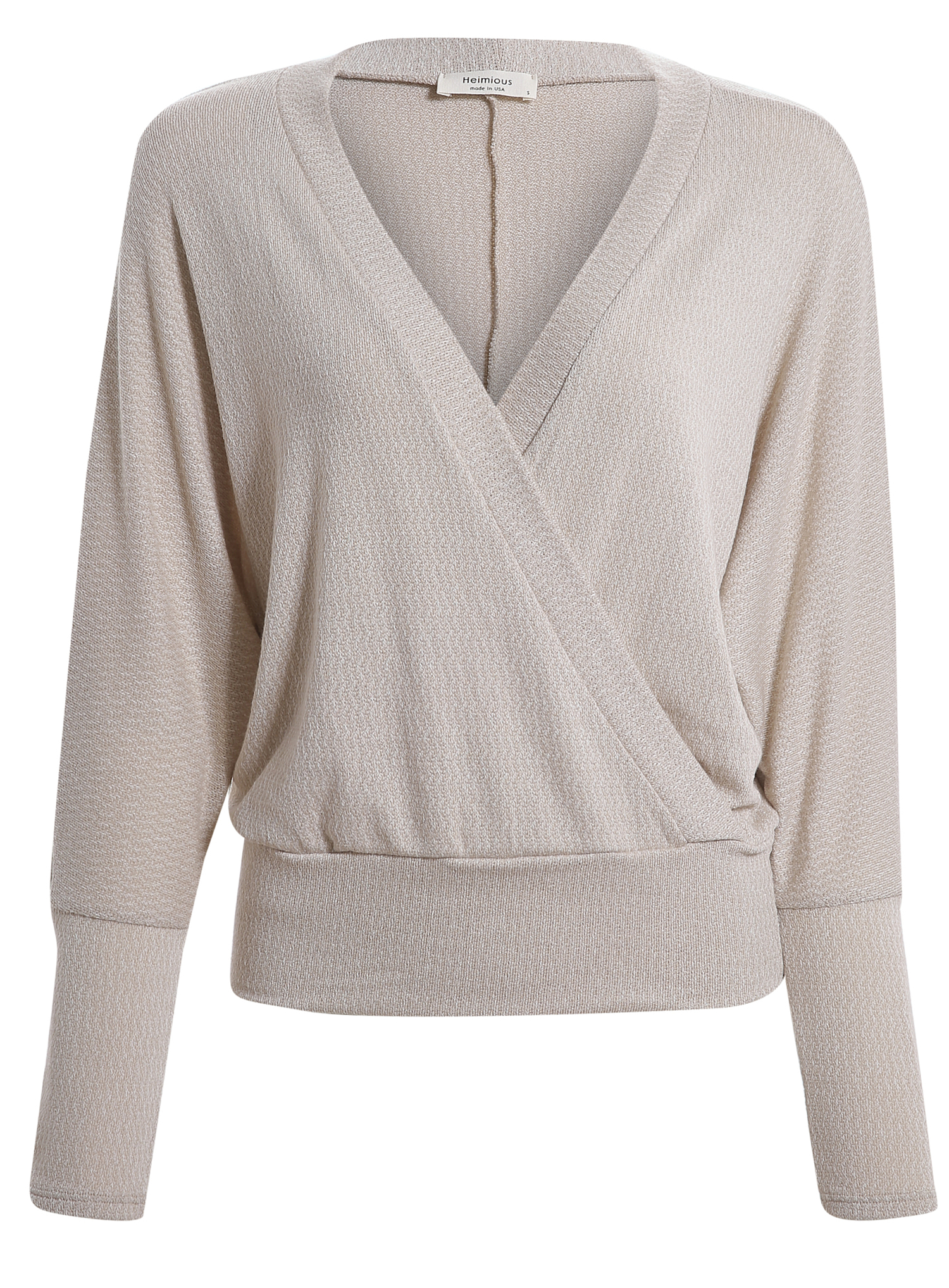 Surplice Front Top with Banded Hem