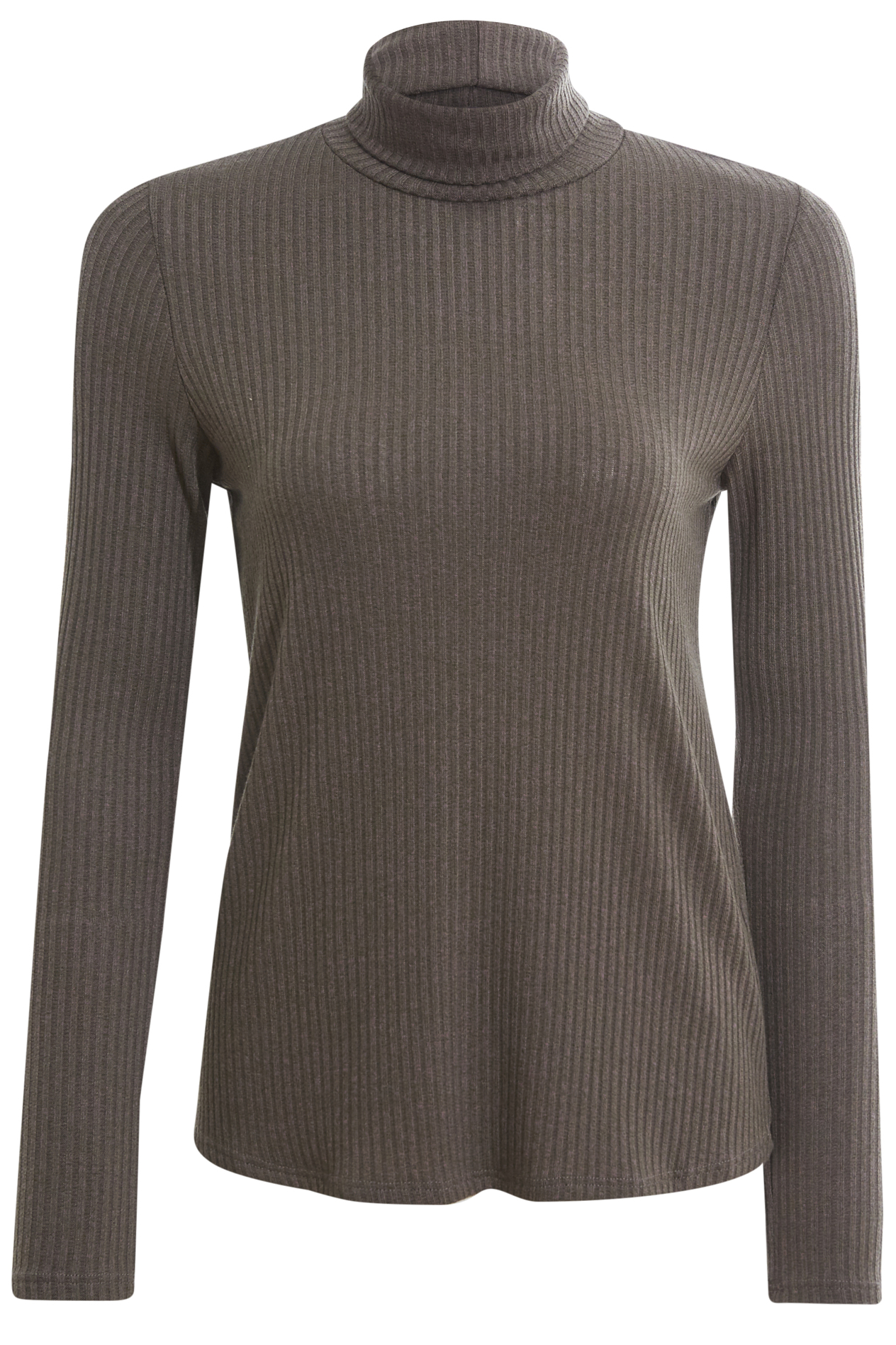 Mock Neck Ribbed Long Sleeve