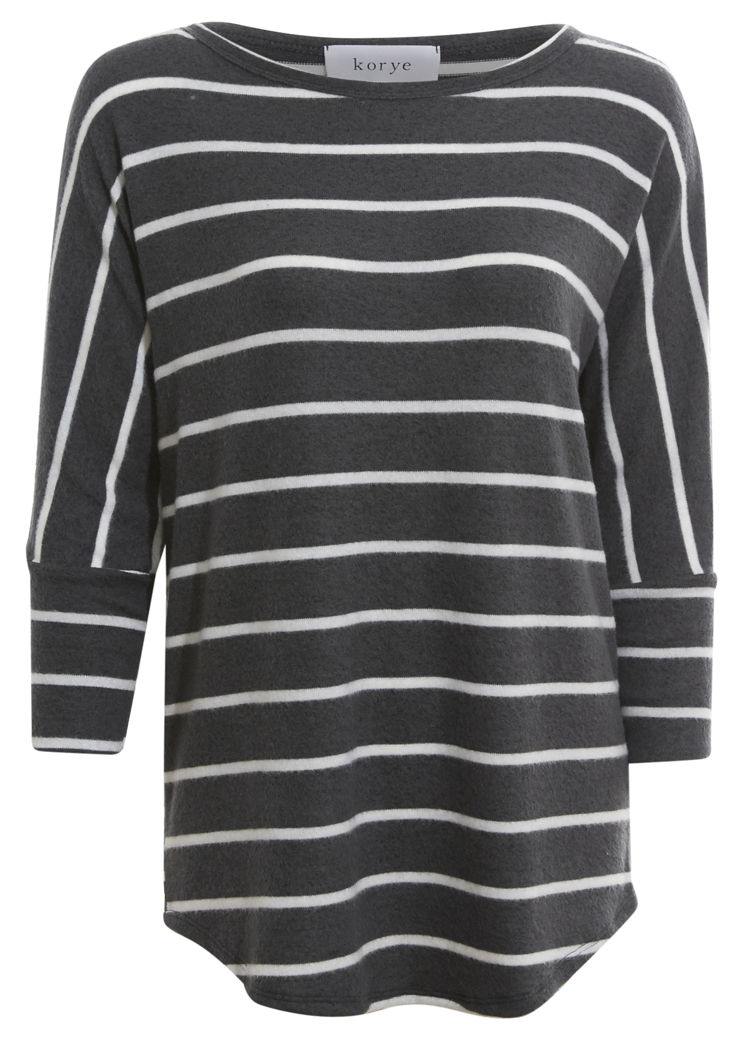 Crew Neck Three Quarter Sleeve Top