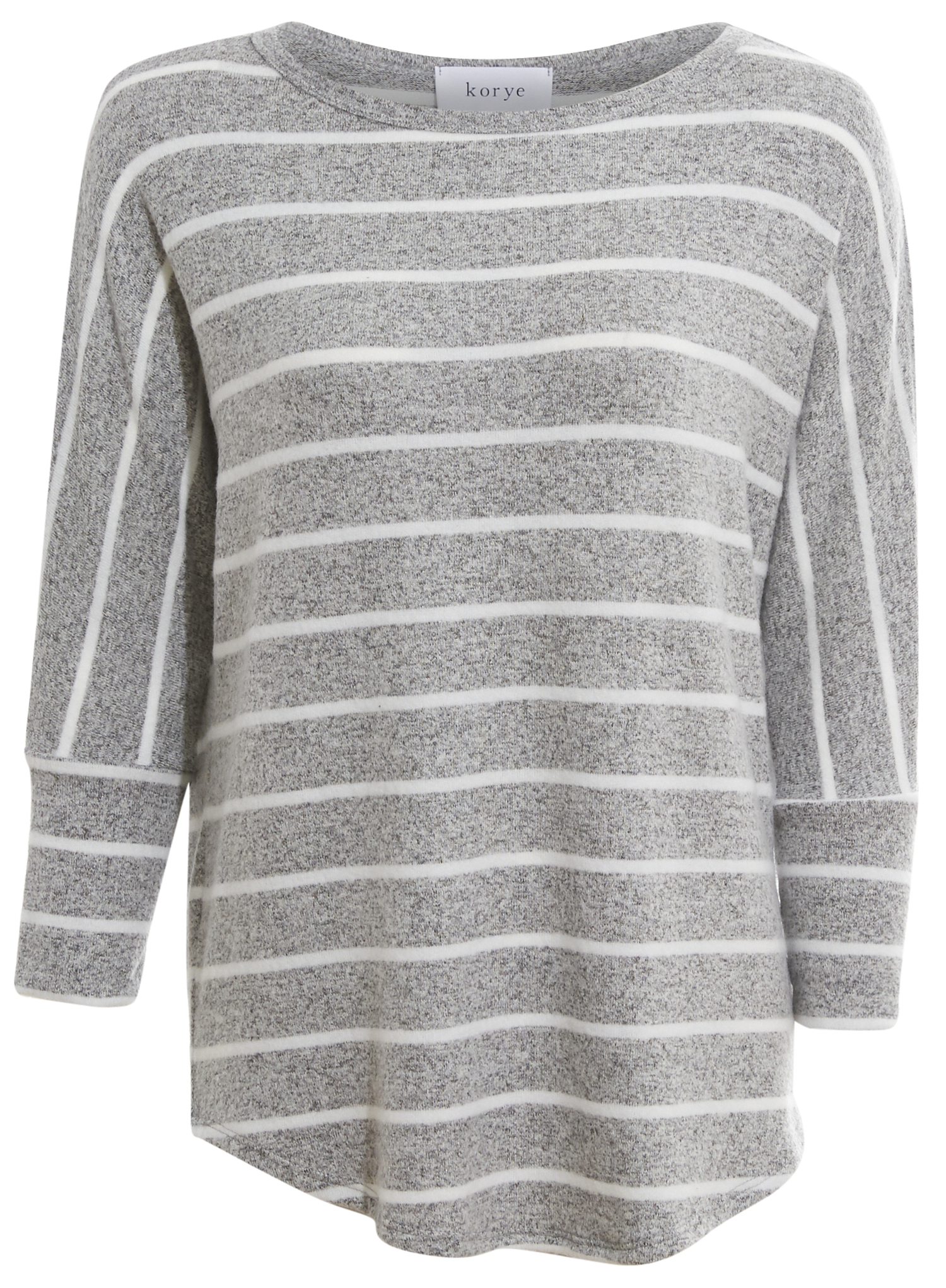 Crew Neck Three Quarter Sleeve Top
