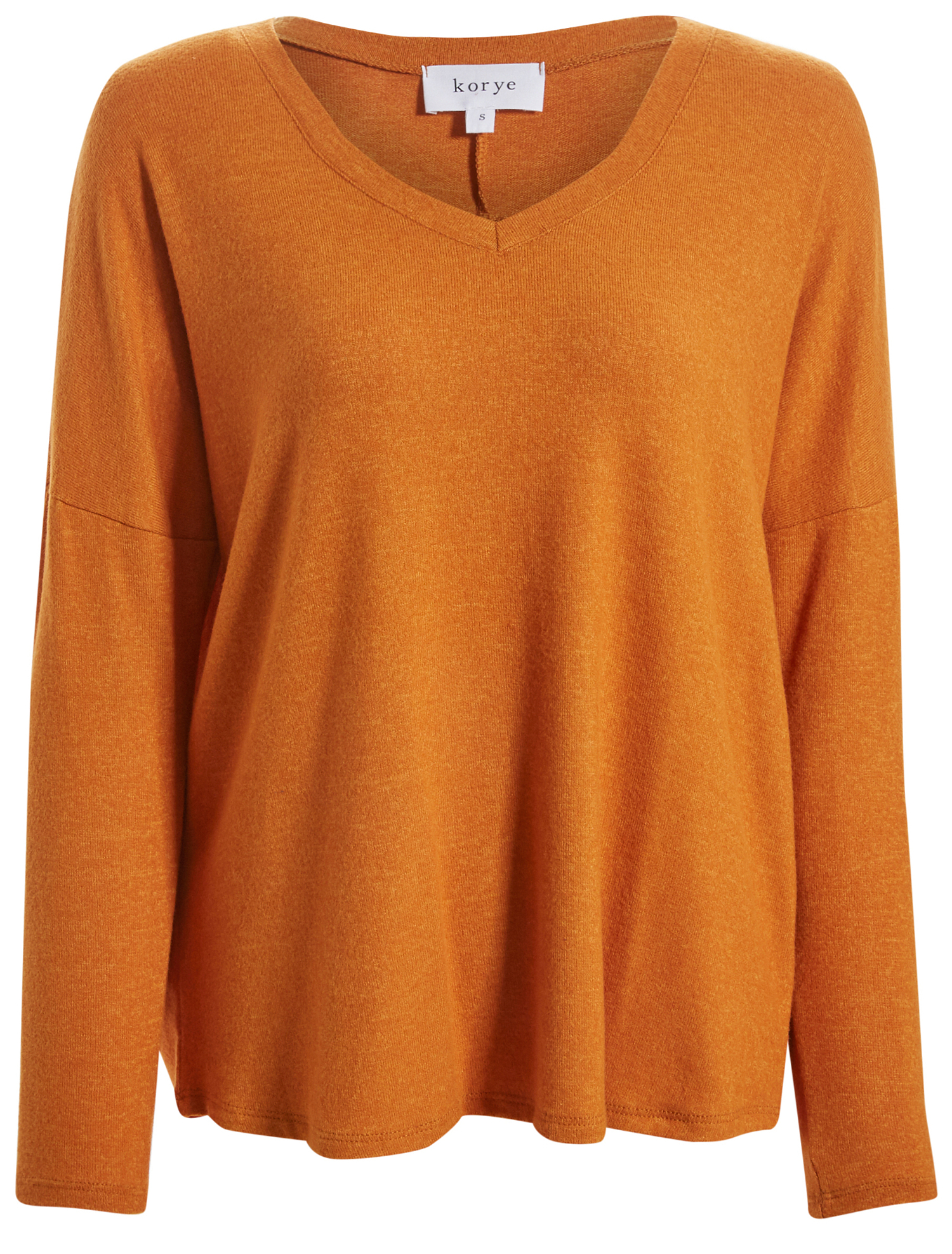 Brushed V Neck WithOverlap Back