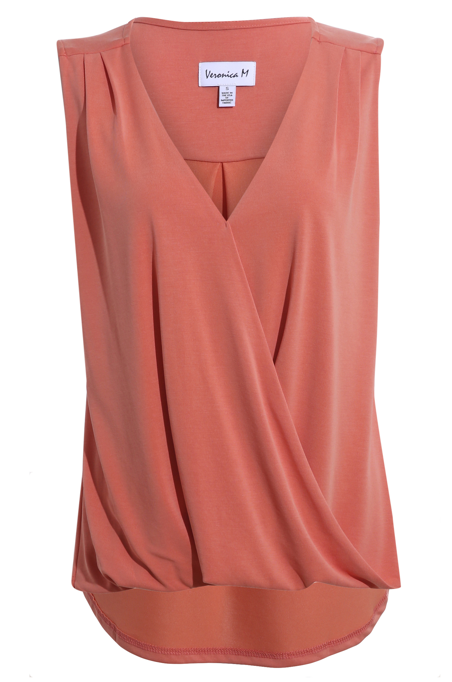 Veronica M Sleeveless Cupro Surplice Top